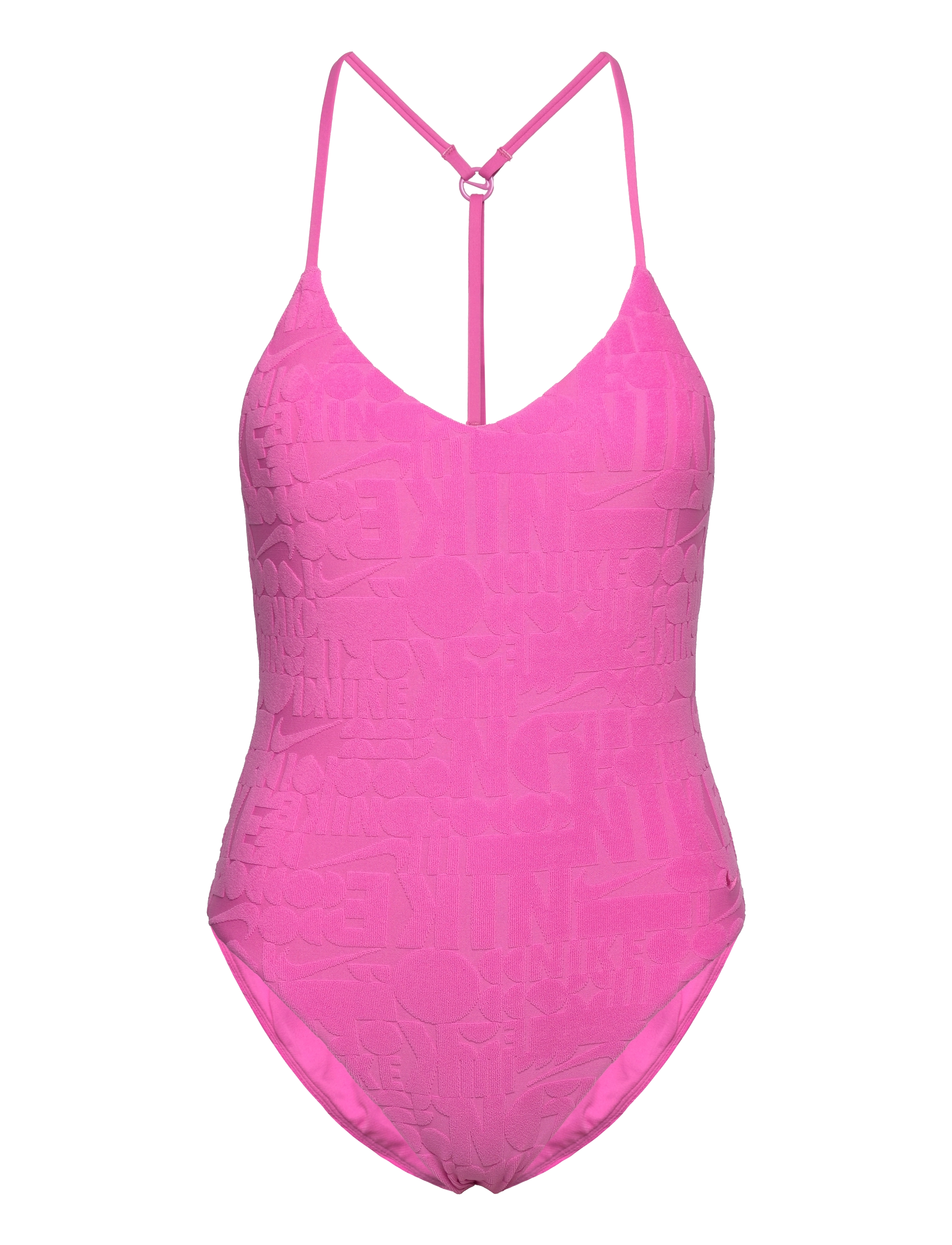 NIKE SWIM Nike W Terry One Piece Retro Flow - Badetøj - PLAYFUL PINK / pink/rose