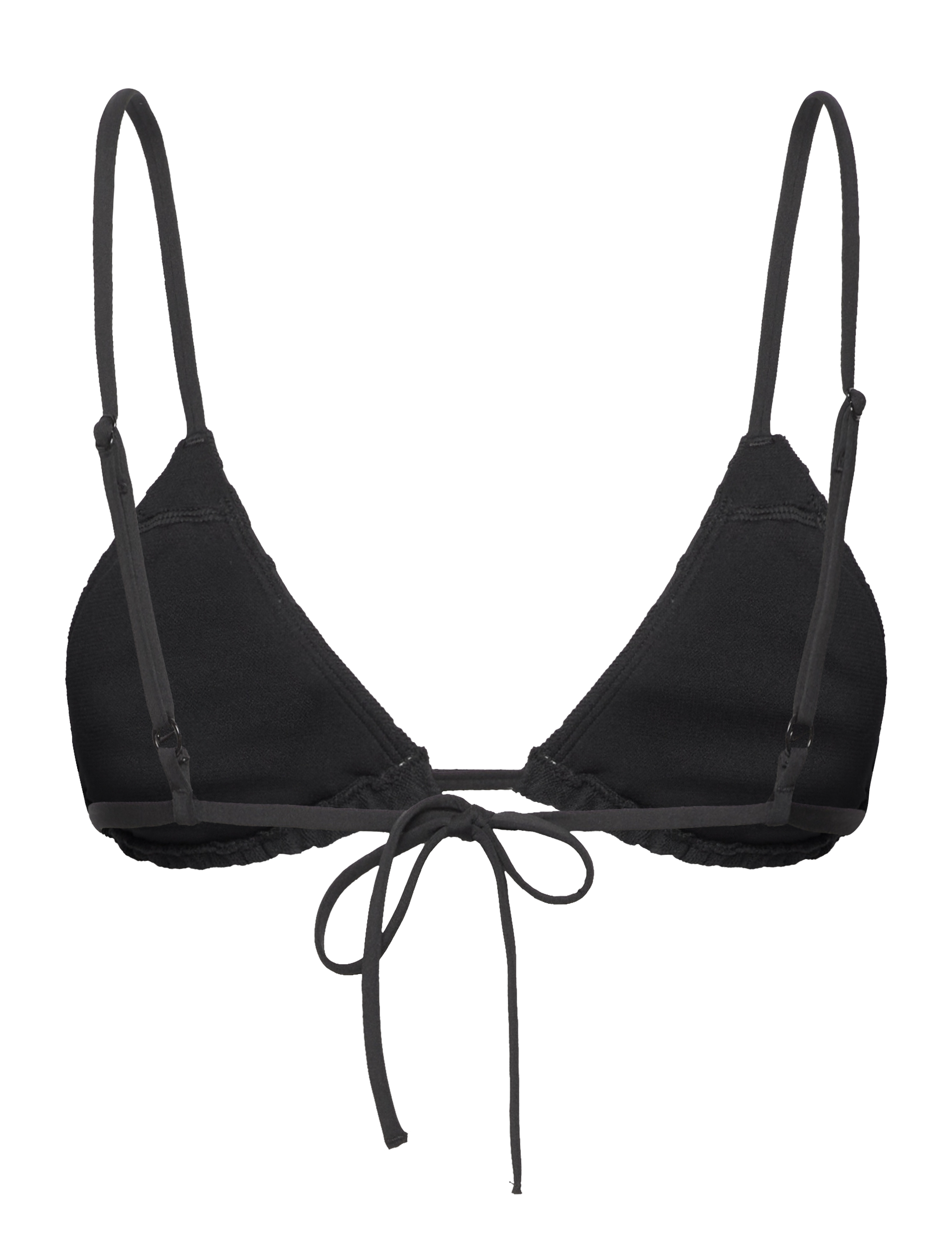 NIKE SWIM - Nike Retro Flow Terry Bikini Top - trekant-bikinis - black - 2