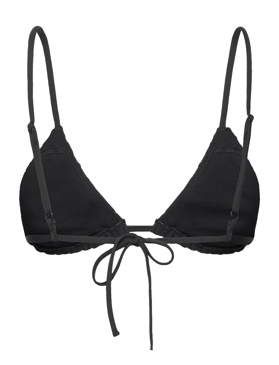 NIKE SWIM - Nike W Terry Bikini Top Retro Flow - trikampio formos bikinio liemenėlės - black - 2
