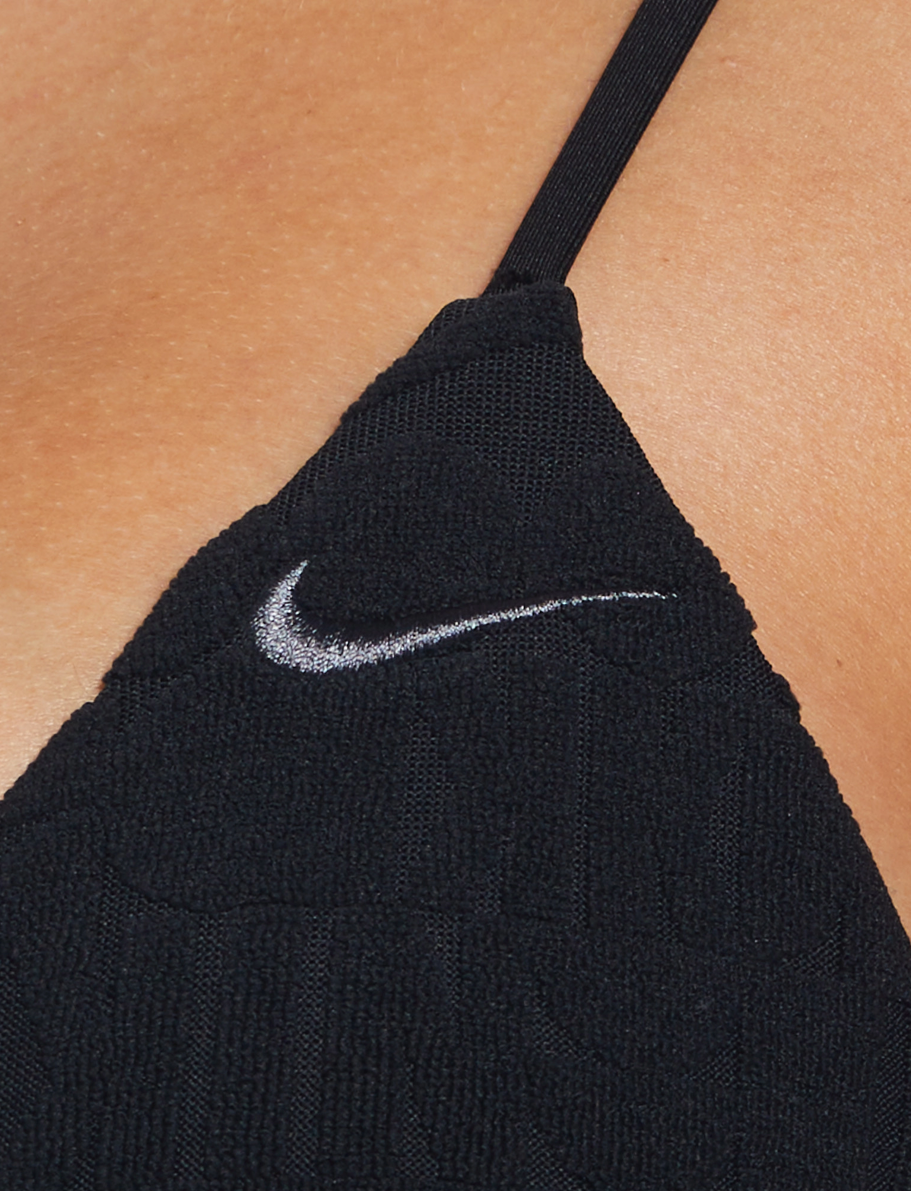 NIKE SWIM - Nike Retro Flow Terry Bikini Top - trekant-bikinis - black - 5