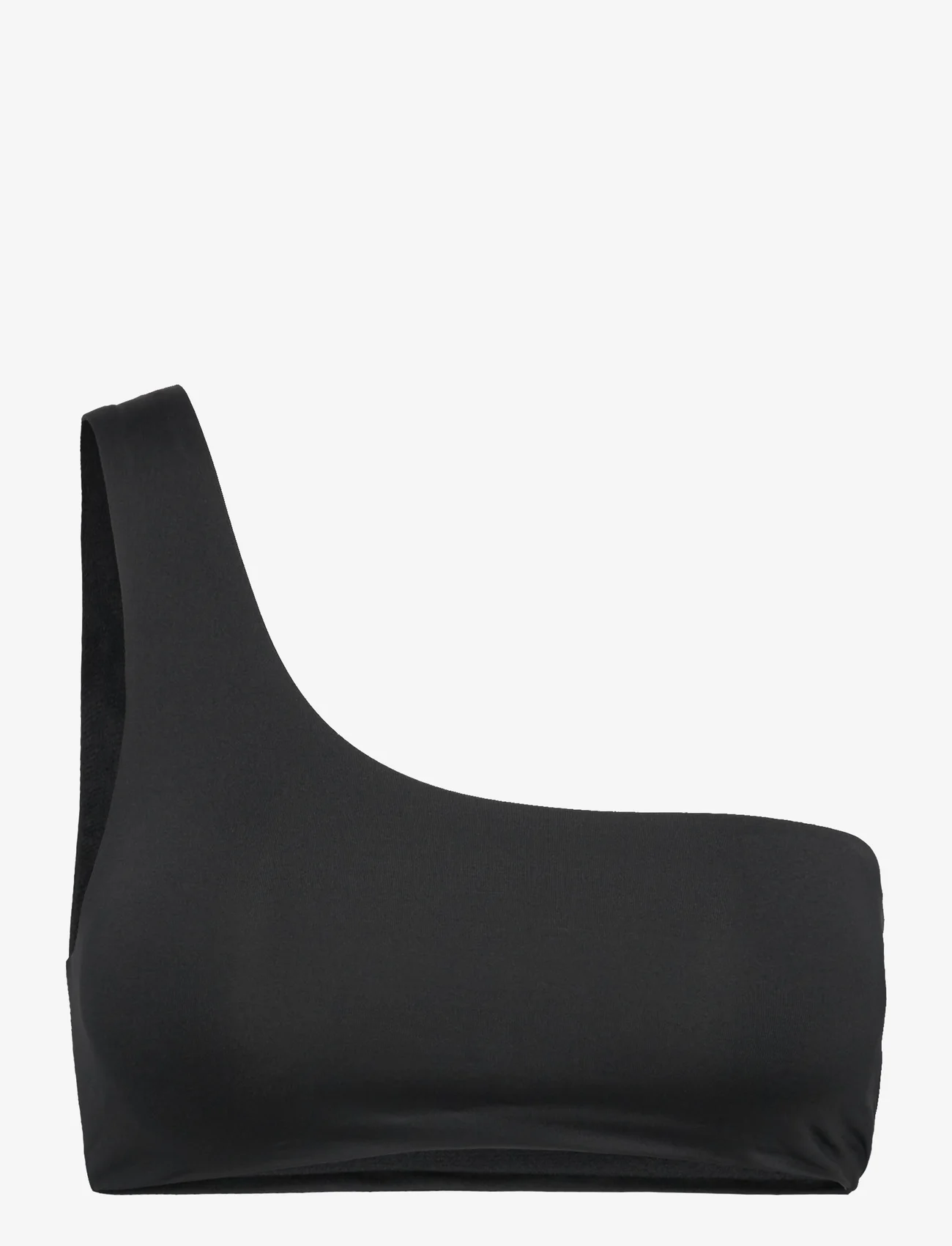 NIKE SWIM - Nike Essential Asymmetrical Bikini Top - bandeau-bikini-oberteile - black - 1