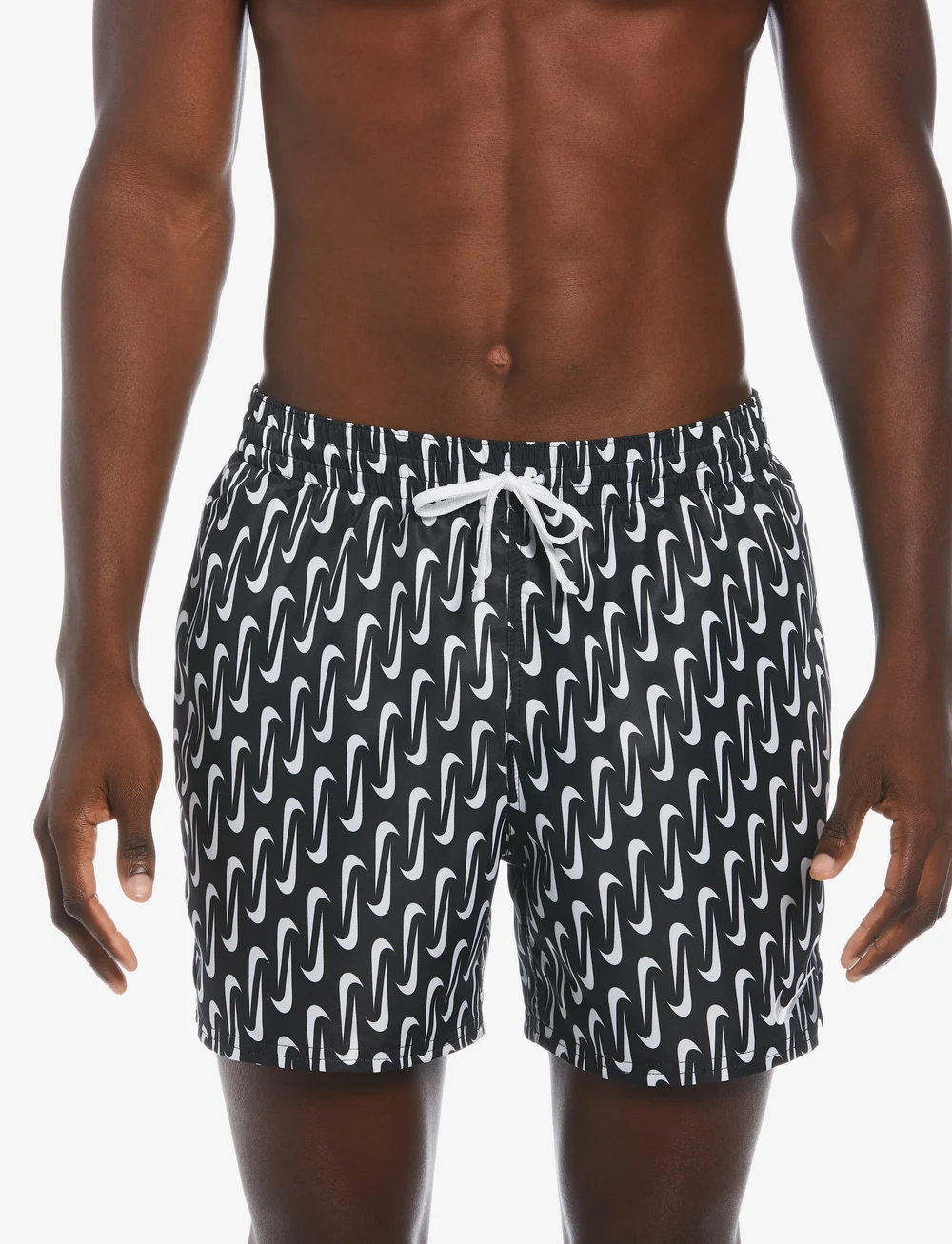 NIKE SWIM - Nike 5" Volley Short Swoosh Link - badbyxor - black - 0