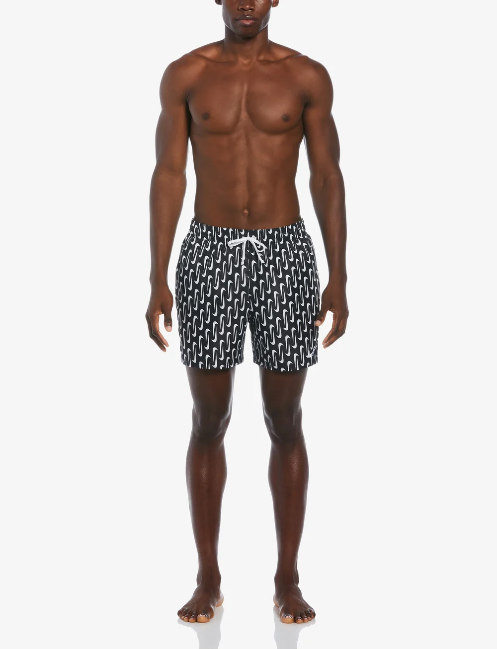 NIKE SWIM - Nike 5" Volley Short Swoosh Link - badbyxor - black - 4