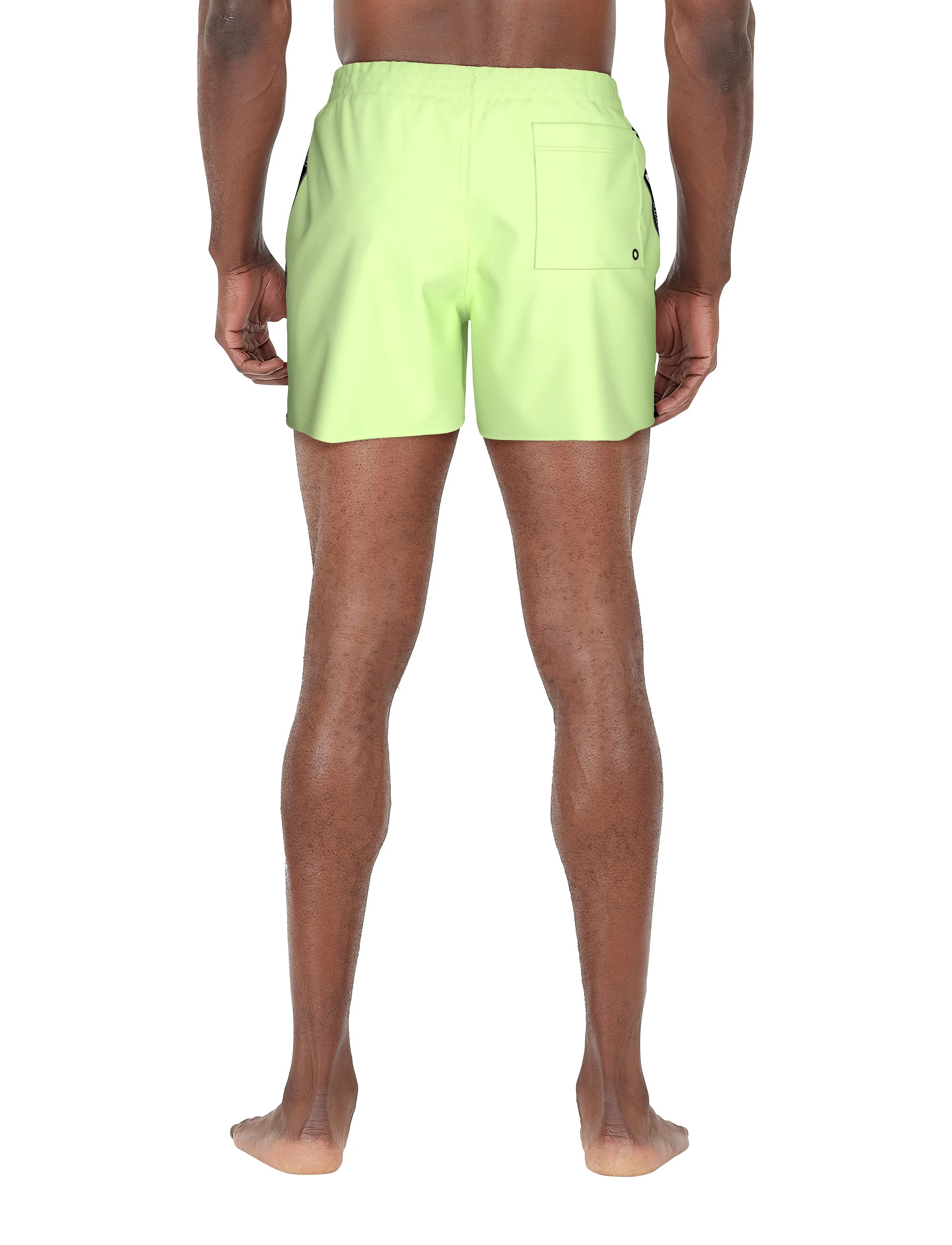 NIKE SWIM - Nike Logo Tape Lap 5" Volley Short - badehosen - barely volt - 5