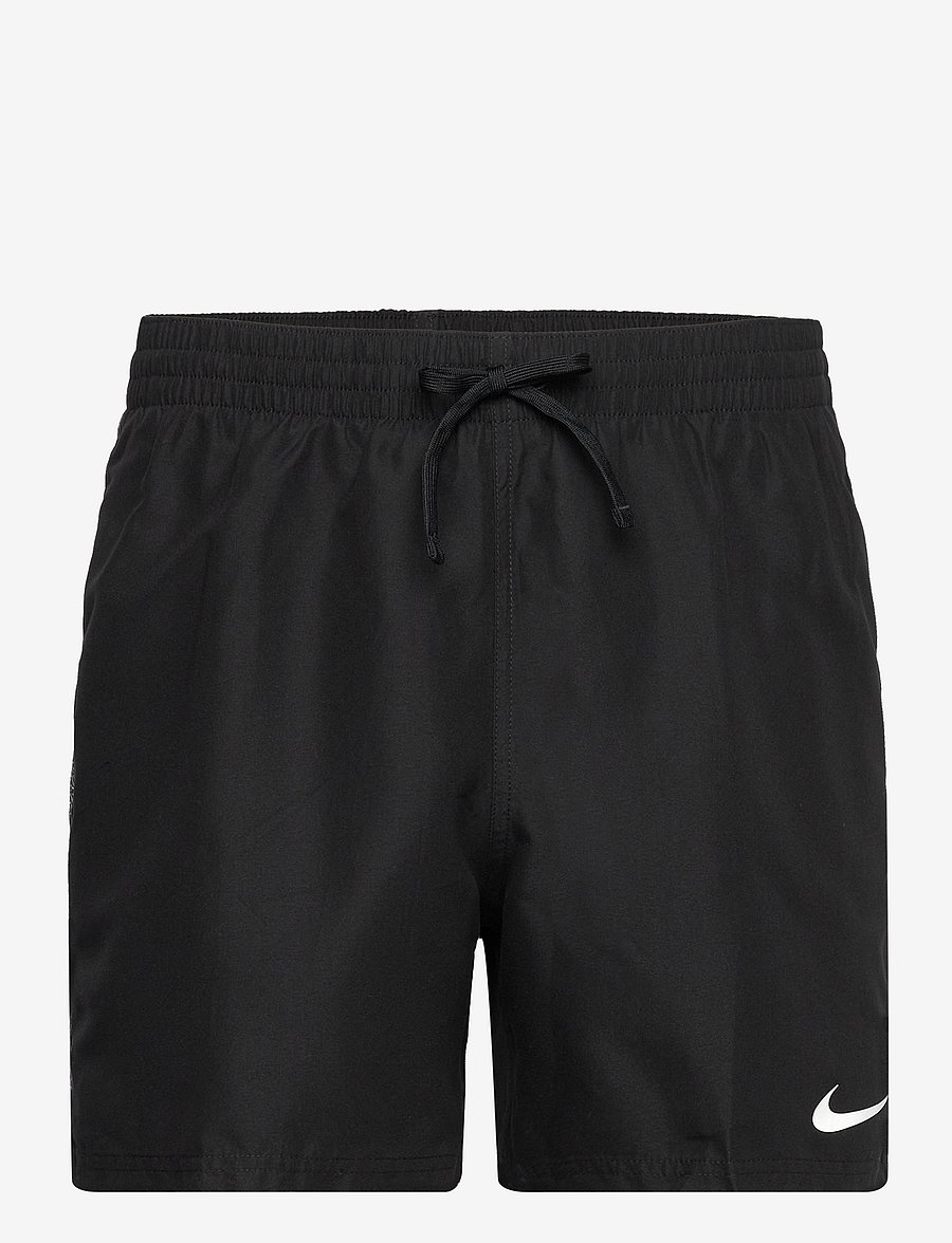 NIKE SWIM - Nike Logo Tape Lap 5" Volley Short - badehosen - black - 1