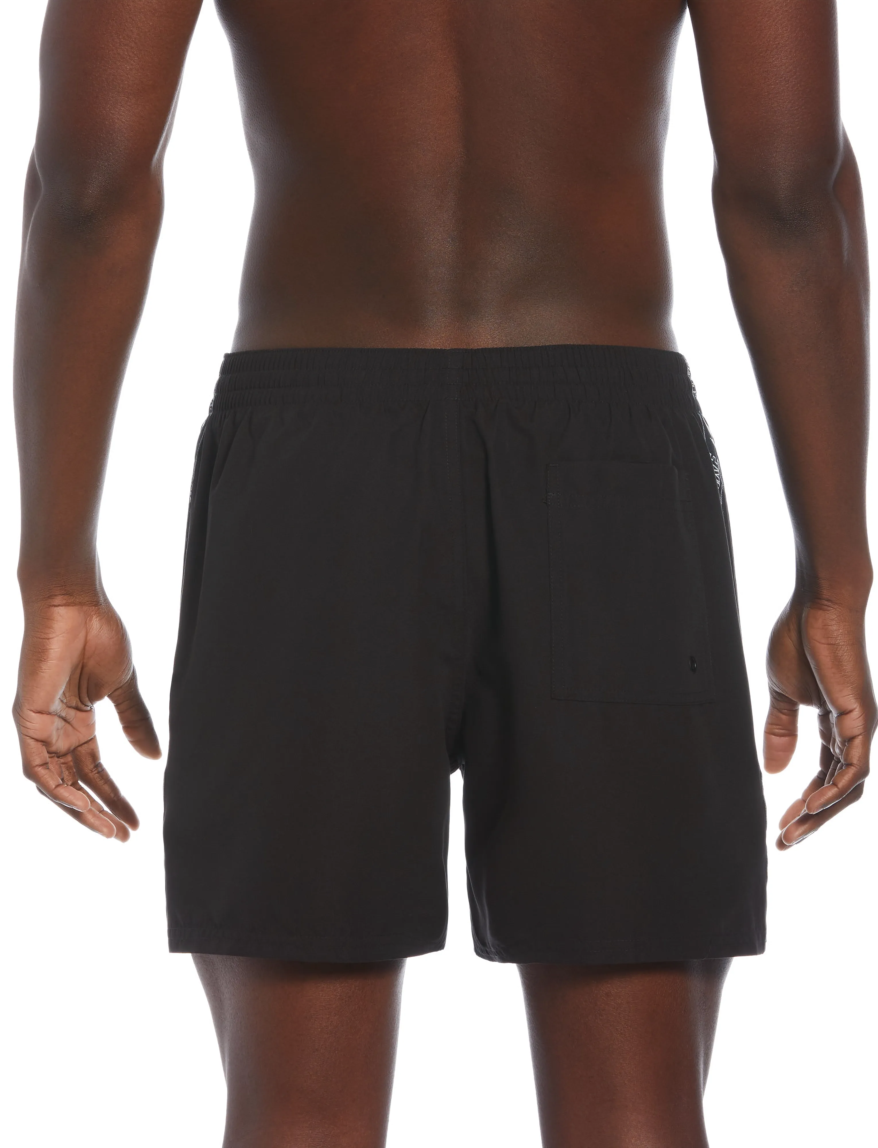 NIKE SWIM - Nike Logo Tape Lap 5" Volley Short - badehosen - black - 5