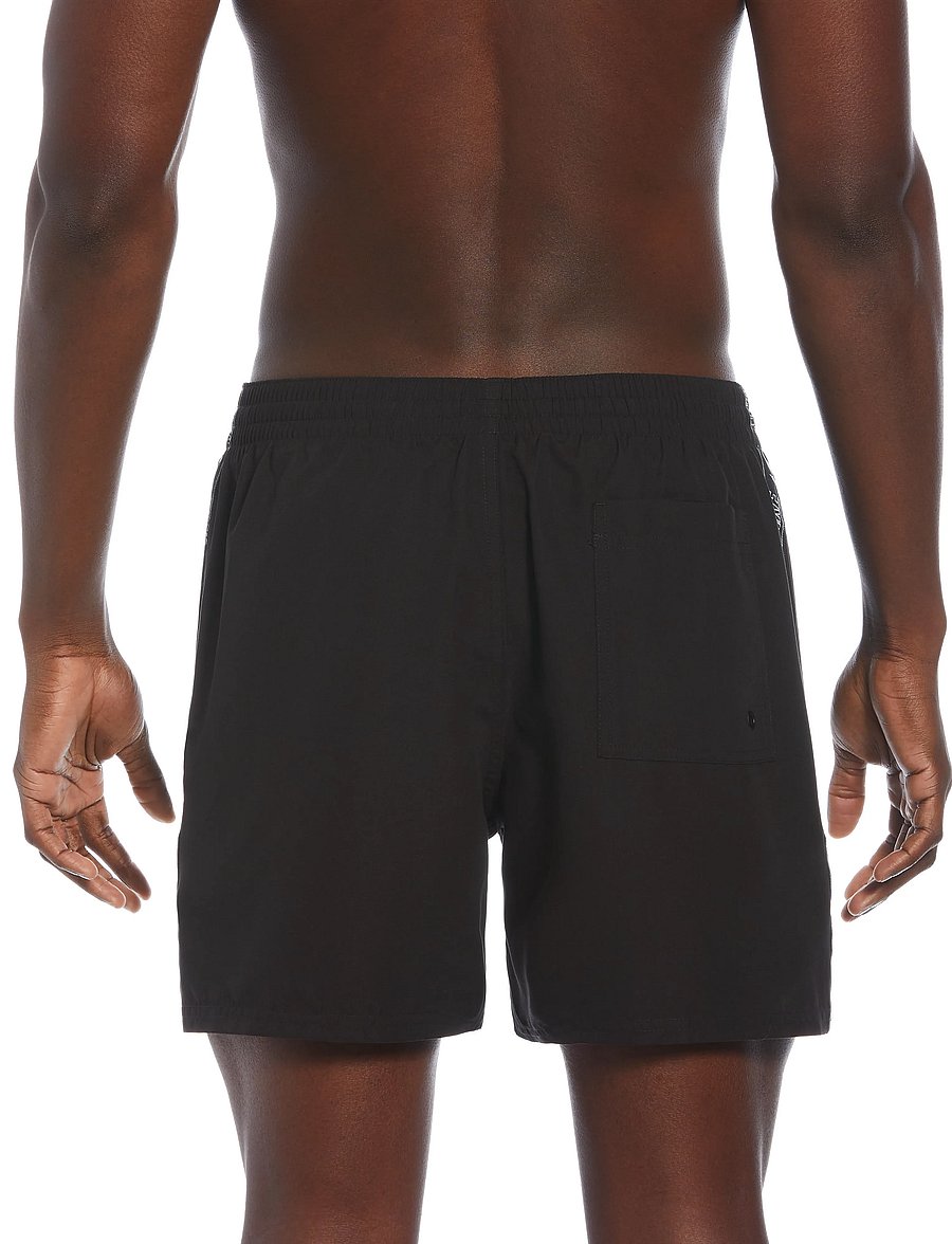 NIKE SWIM - Nike Logo Tape Lap 5" Volley Short - badehosen - black - 5