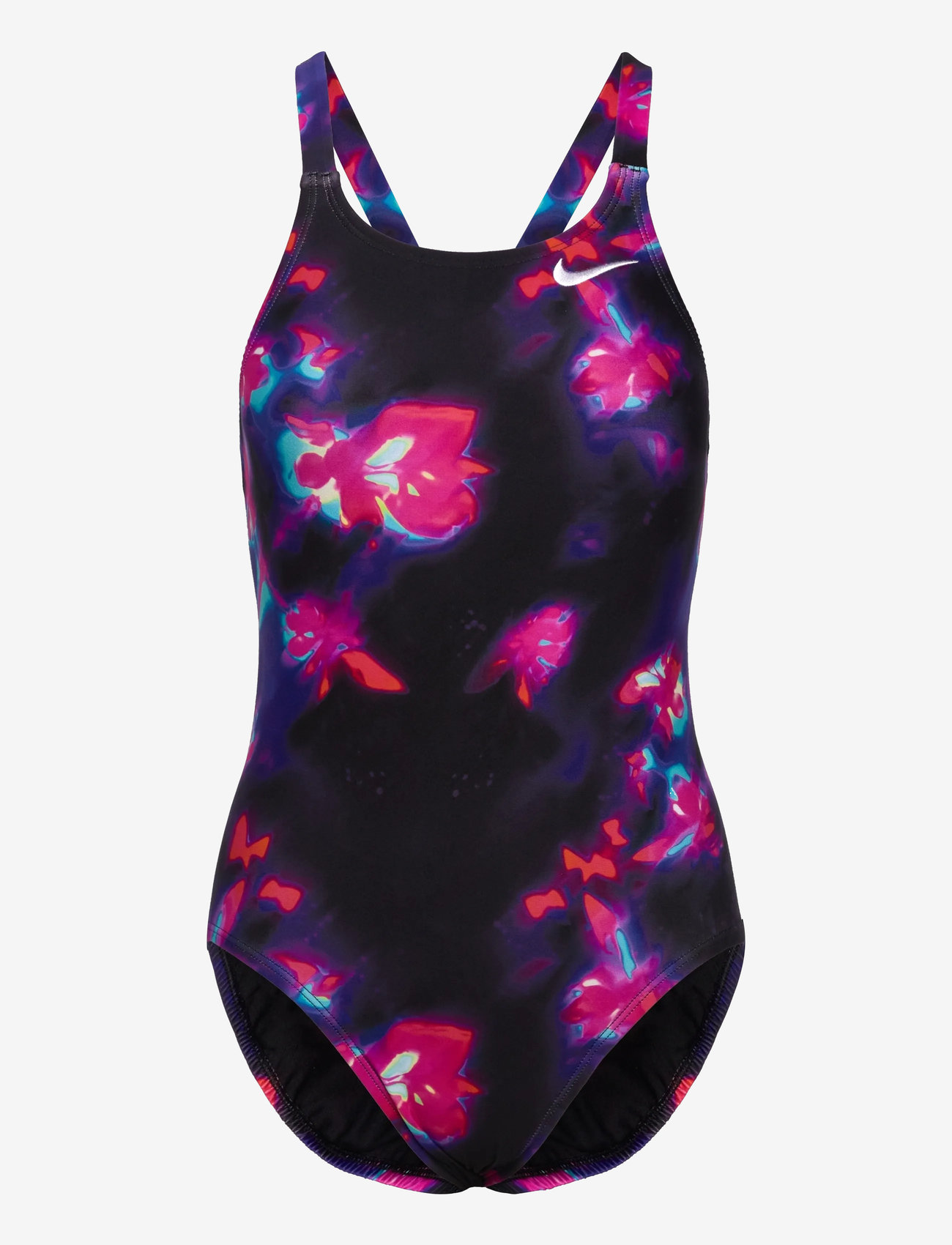 NIKE SWIM - Nike Hydrastrong Multi Print Fastback One Piece - sportiga badkläder - black - 1