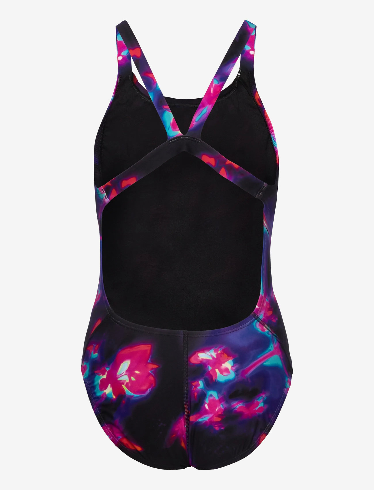 NIKE SWIM - Nike Hydrastrong Multi Print Fastback One Piece - sportiga badkläder - black - 2