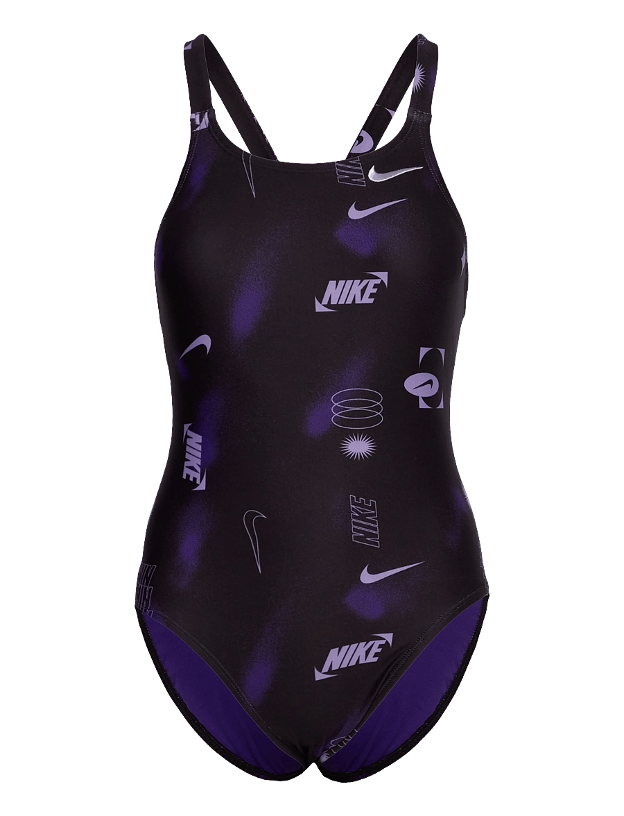 NIKE SWIM - Nike Hydrastrong Multi Print Fastback One Piece - sports swimwear - purple - 1