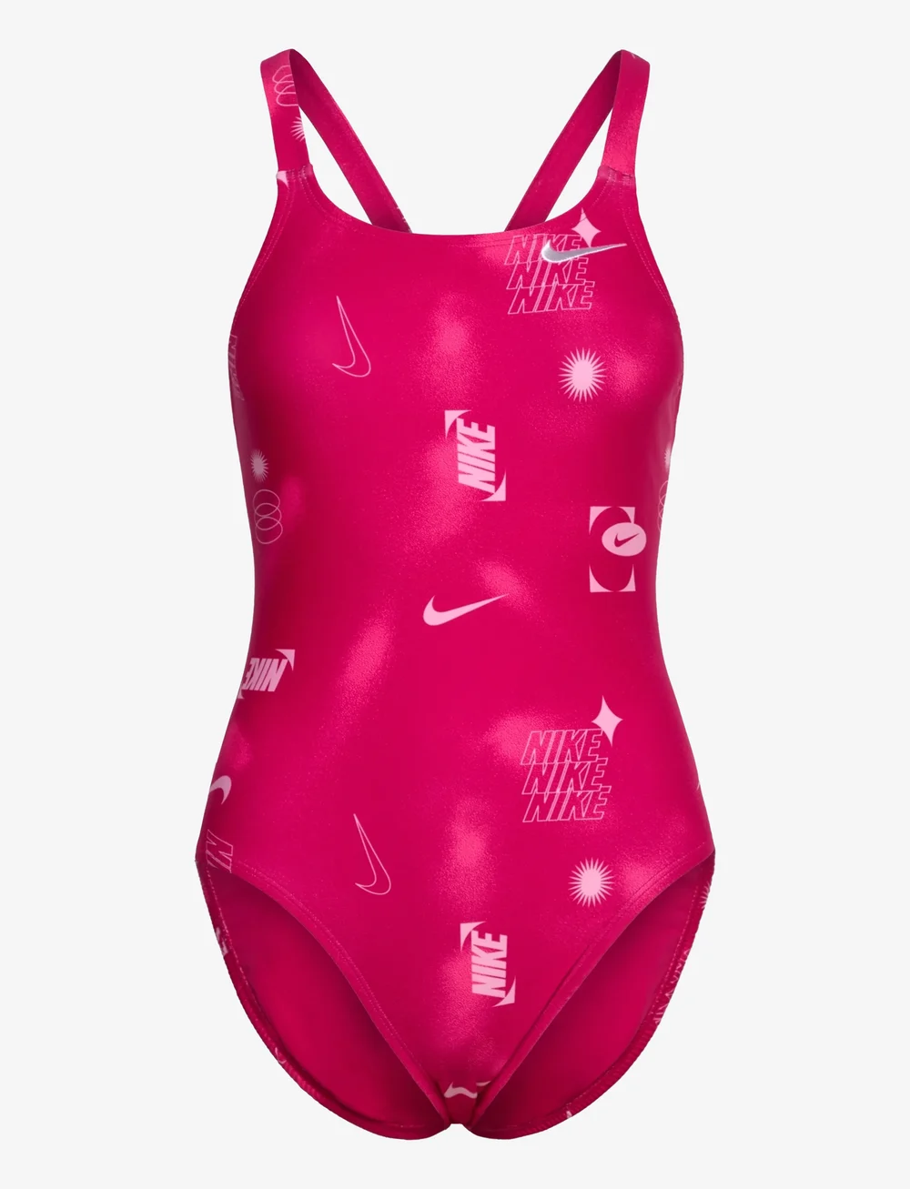 NIKE SWIM - Nike Hydrastrong Multi Print Fastback One Piece - sportsbadetøj - rush pink - 1