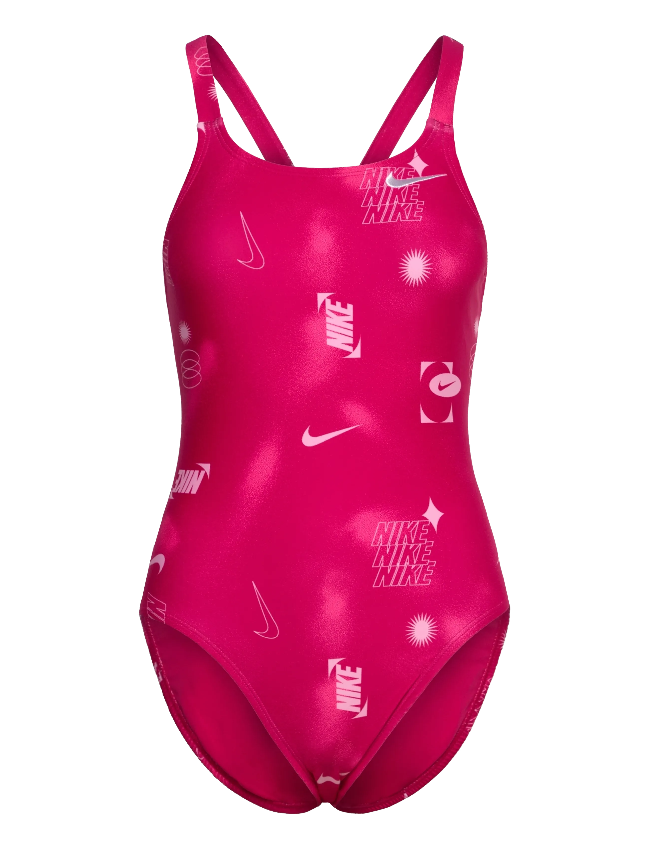 NIKE SWIM Nike Hydrastrong Multi Print Fastback One Piece - Bademode - RUSH PINK / pink/rose