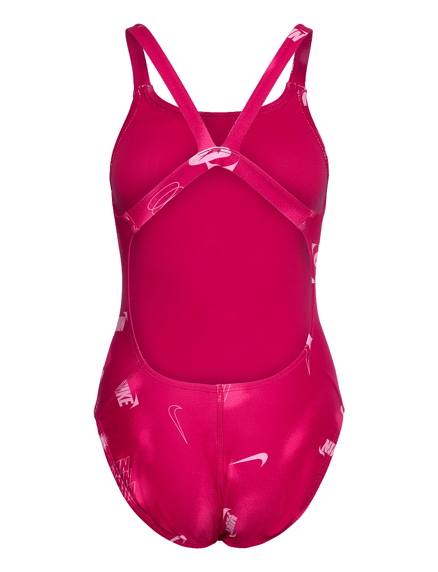 NIKE SWIM - Nike Hydrastrong Multi Print Fastback One Piece - sports swimwear - rush pink - 2