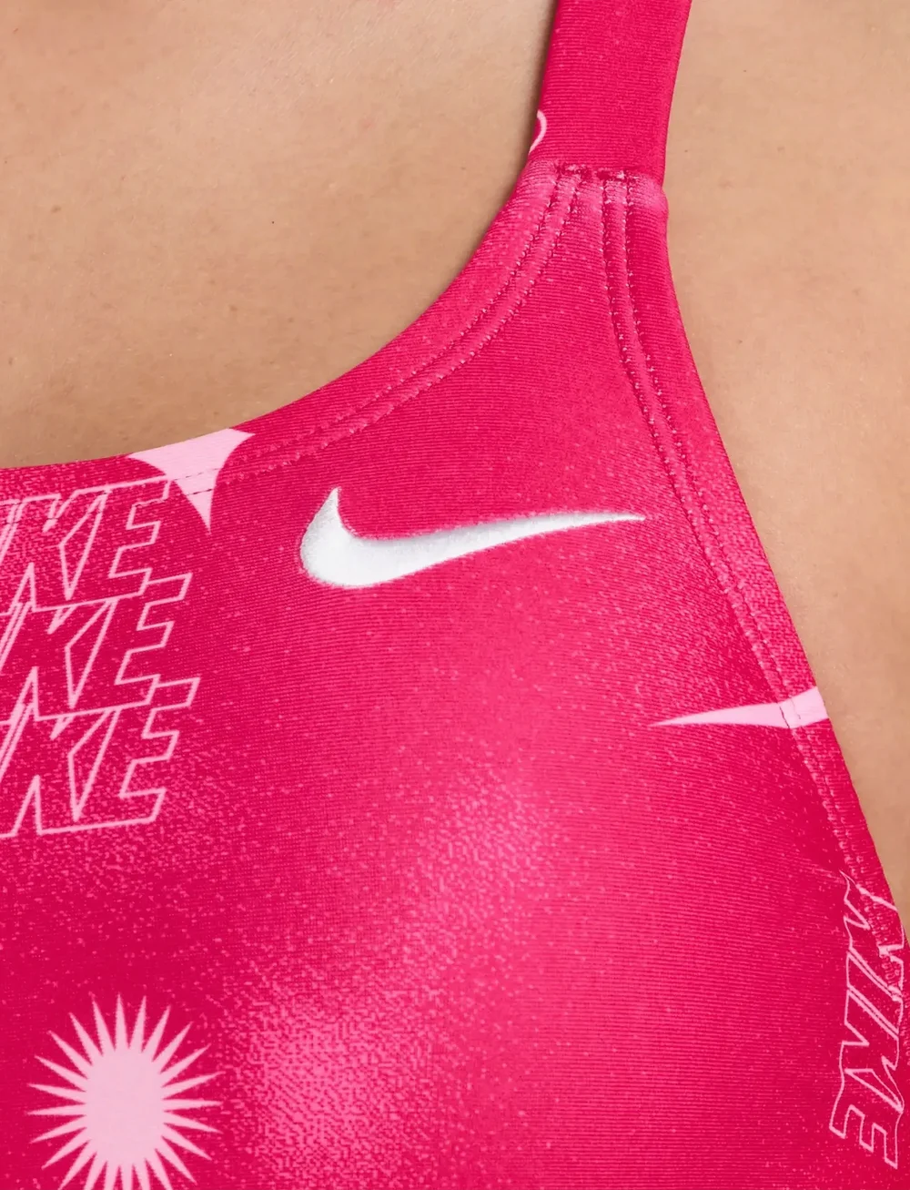 NIKE SWIM - Nike Hydrastrong Multi Print Fastback One Piece - sportsbadetøj - rush pink - 4