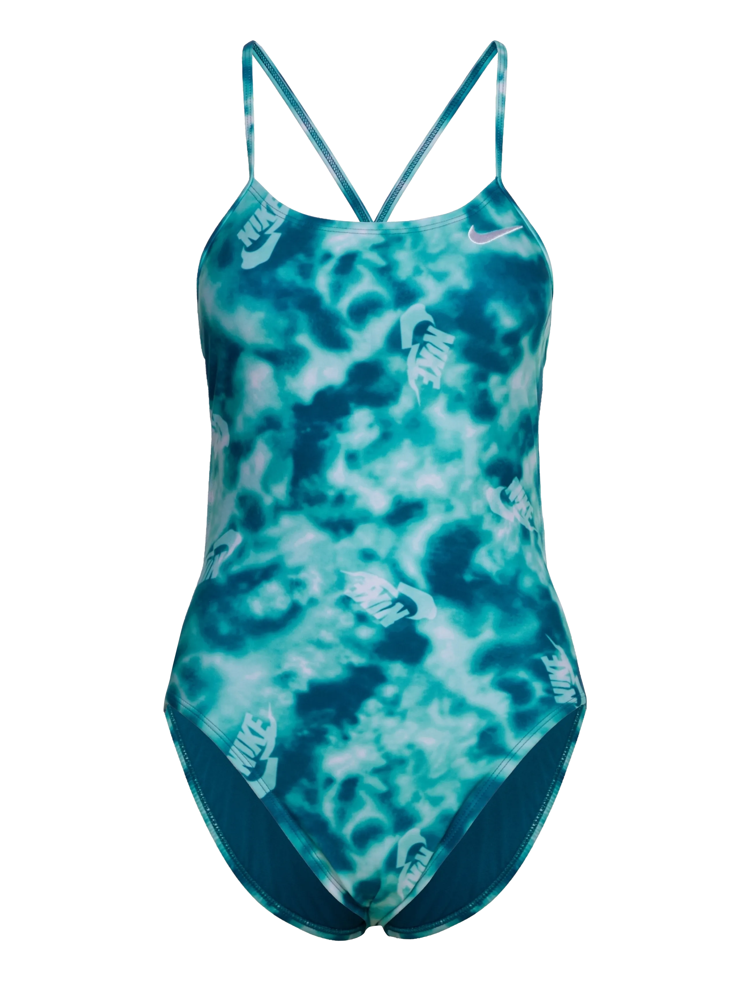 NIKE SWIM Nike Hydrastrong Multi Print Cutout One Piece - Badeanzüge - BLEACHED TURQUOISE / blue