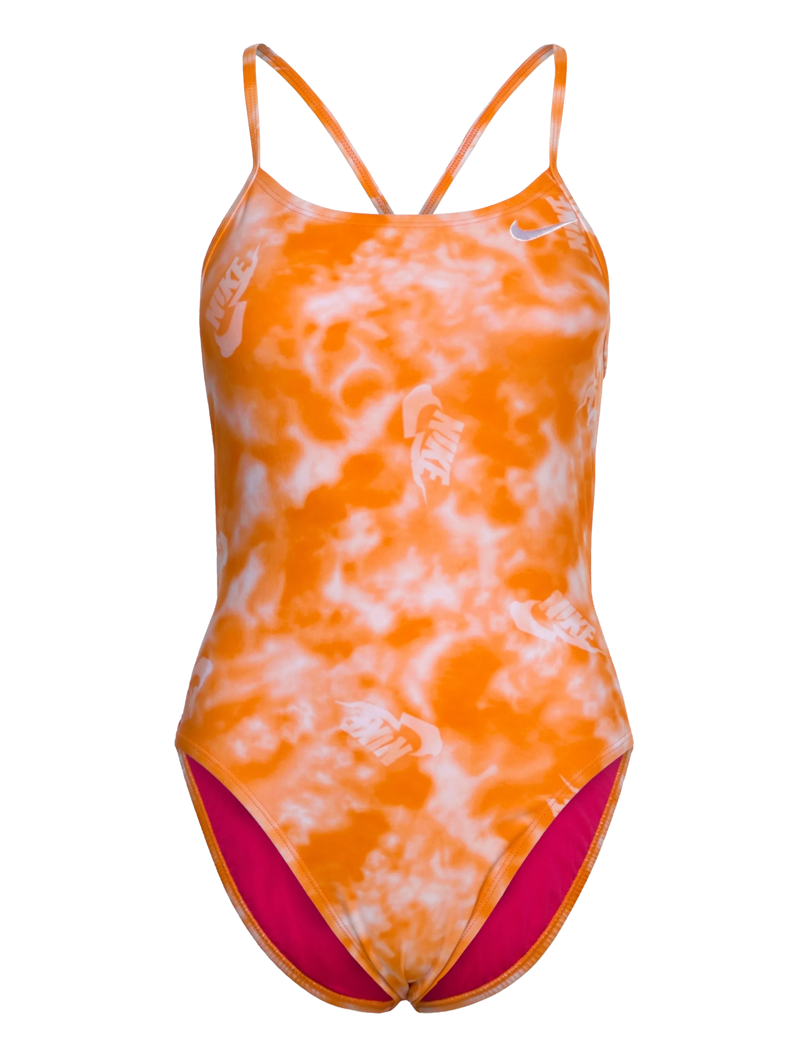 NIKE SWIM Nike Hydrastrong Multi Print Cutout One Piece Orange - 36 - Damen