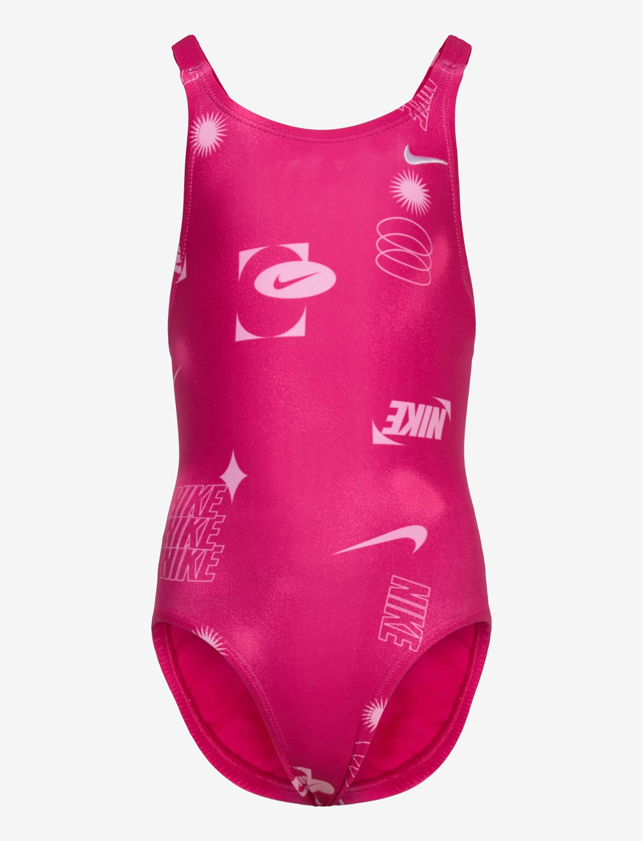 NIKE SWIM - Nike Hydrastrong Multi Print Fastback One Piece - baddräkter - rush pink - 0