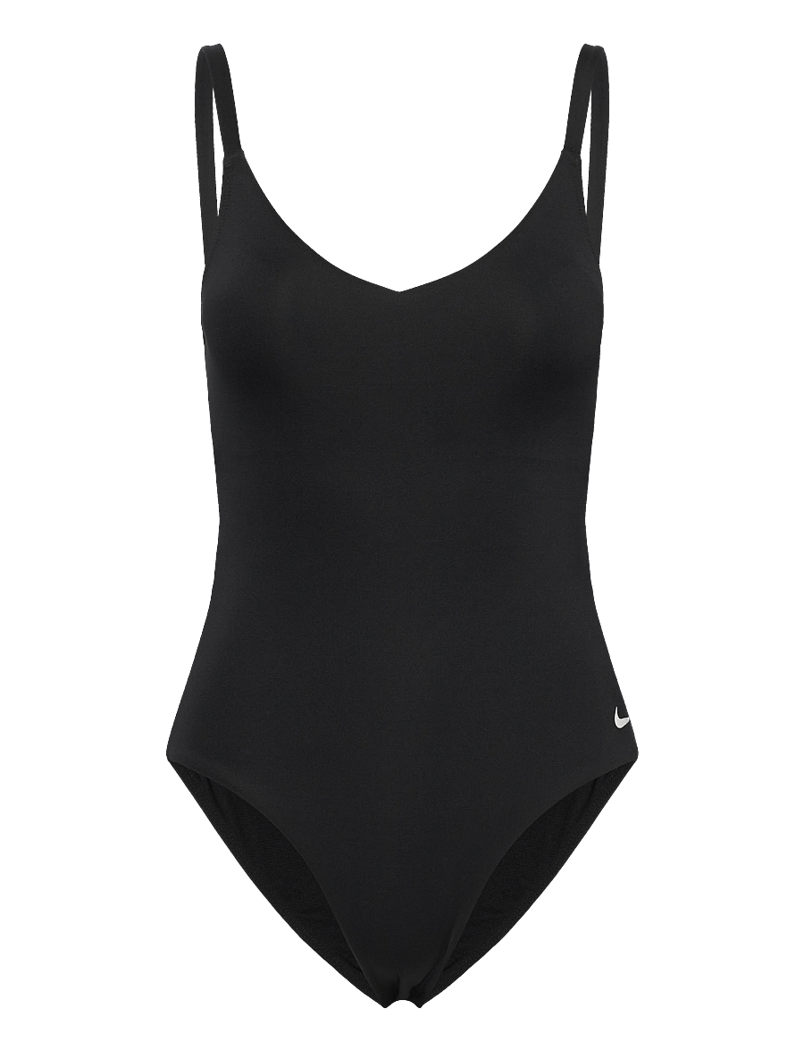 NIKE SWIM - Nike Essential V Neck One Piece - spordi ujumisriided - black - 1