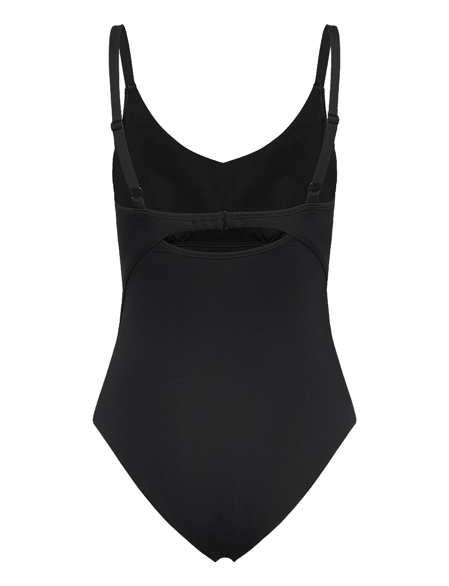 NIKE SWIM - Nike Essential V Neck One Piece - spordi ujumisriided - black - 2
