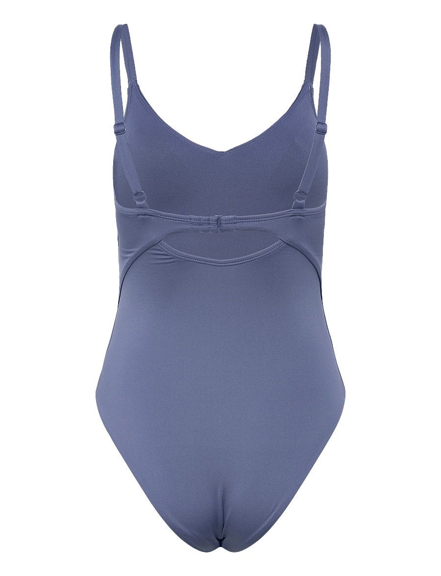 NIKE SWIM - Nike Essential V Neck One Piece - sportiga badkläder - slate - 2
