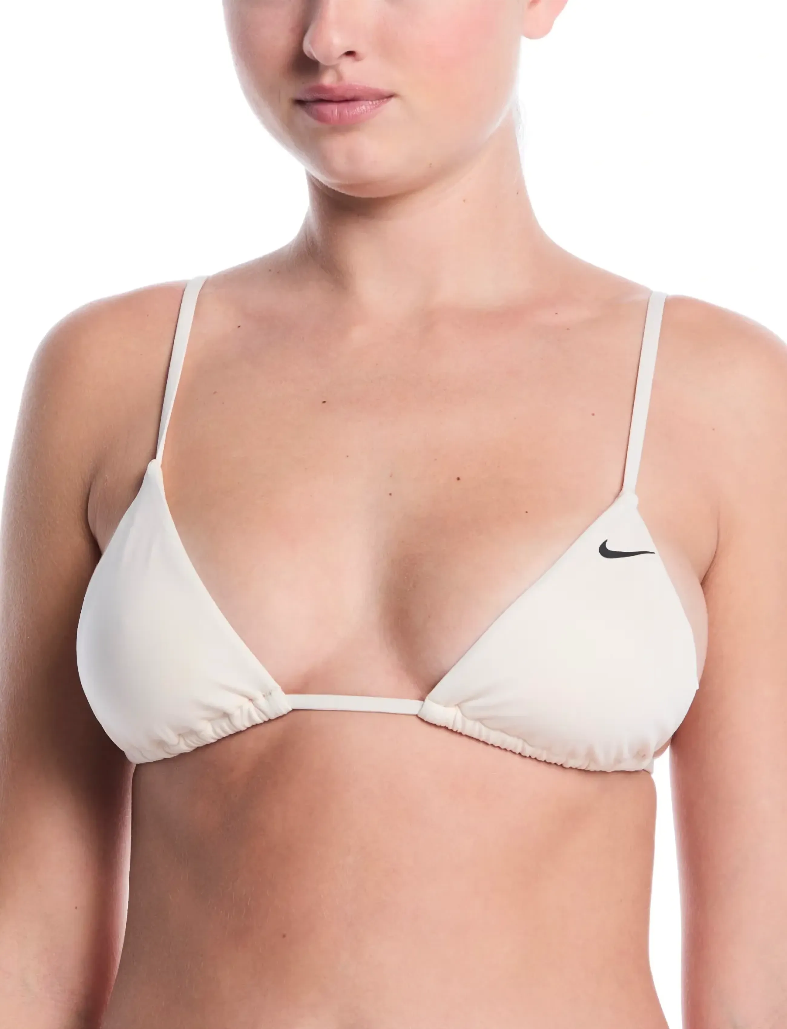 NIKE SWIM Nike Essential Triangle Bikini Top, XS, Sport Bademode, Creme - Bikinis, Frauen