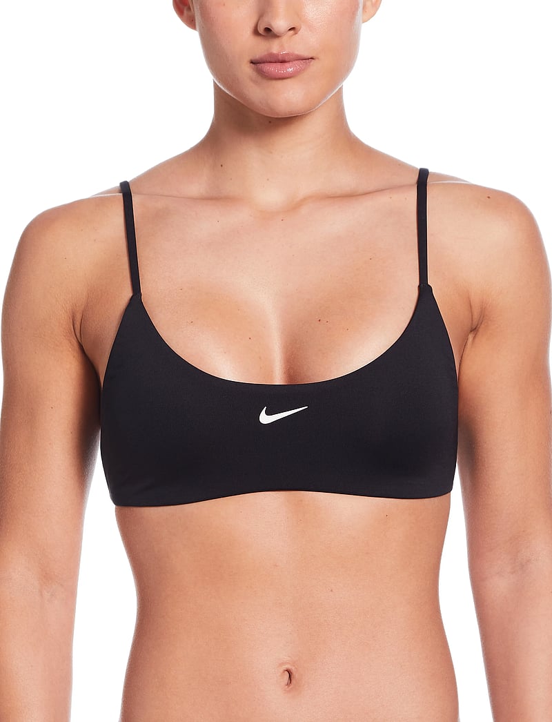 NIKE SWIM - Nike Essential Bralette Bikini Top - maudymosi drabužiai - black - 0