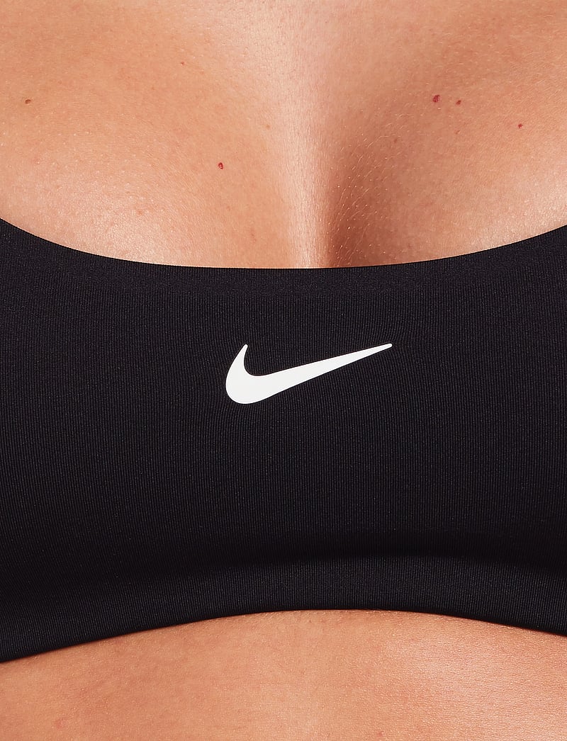 NIKE SWIM - Nike Essential Bralette Bikini Top - maudymosi drabužiai - black - 4