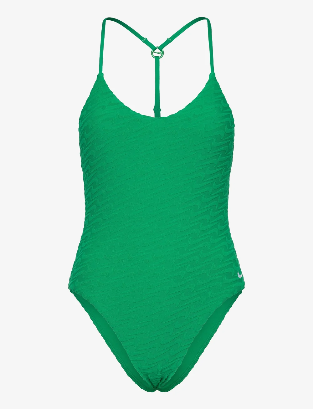 NIKE SWIM - Nike Swoosh Terry Towelling V Neck One Piece - sport-bademode - stadium green - 1