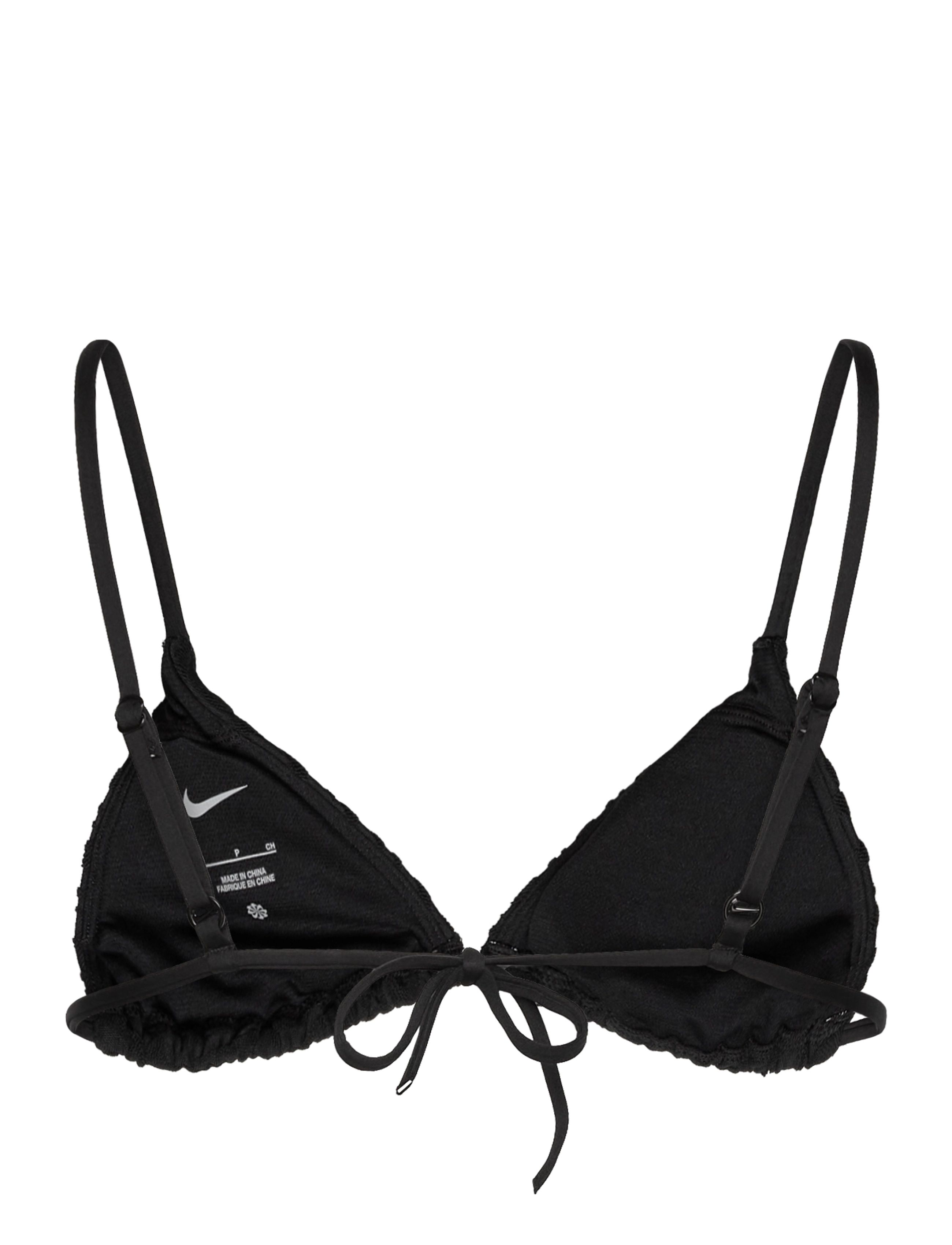 NIKE SWIM - Nike Swoosh Terry Towelling Triangle Bikini Top - sportsbadetøj - black - 2
