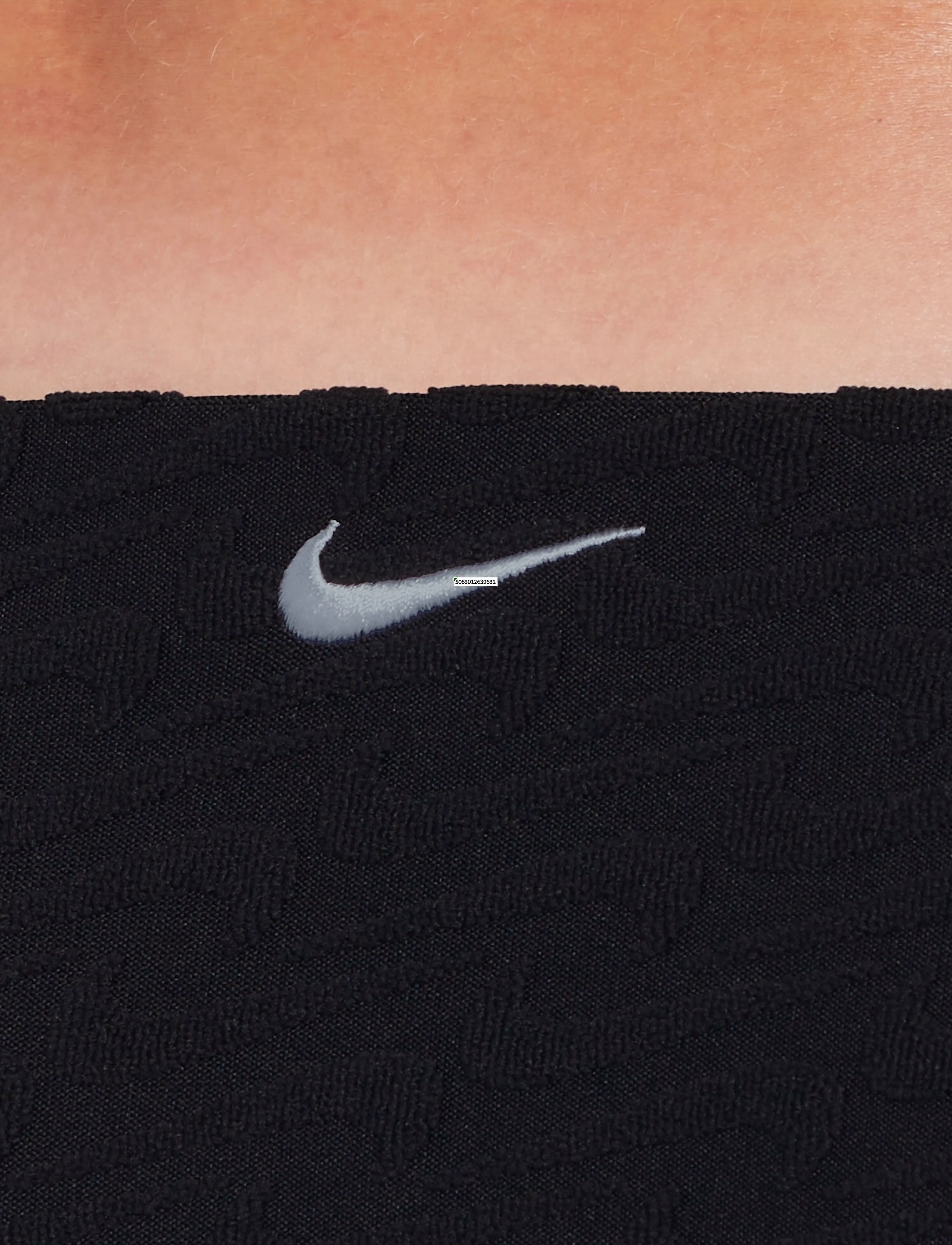 NIKE SWIM - Nike Swoosh Terry Towelling String Bikini Bottom - bikinier - black - 4