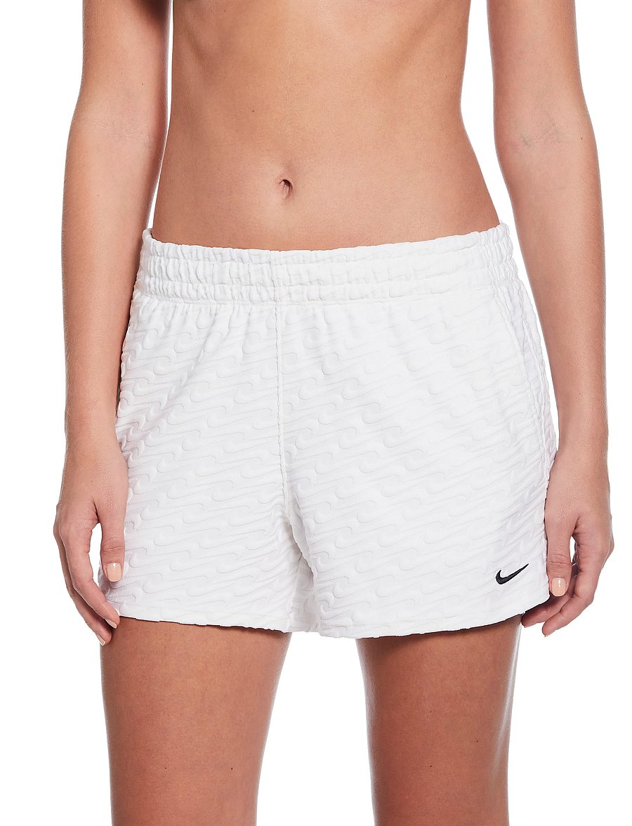 NIKE SWIM - Nike Swoosh Terry Towelling Terry Short - træningsshorts - white - 0
