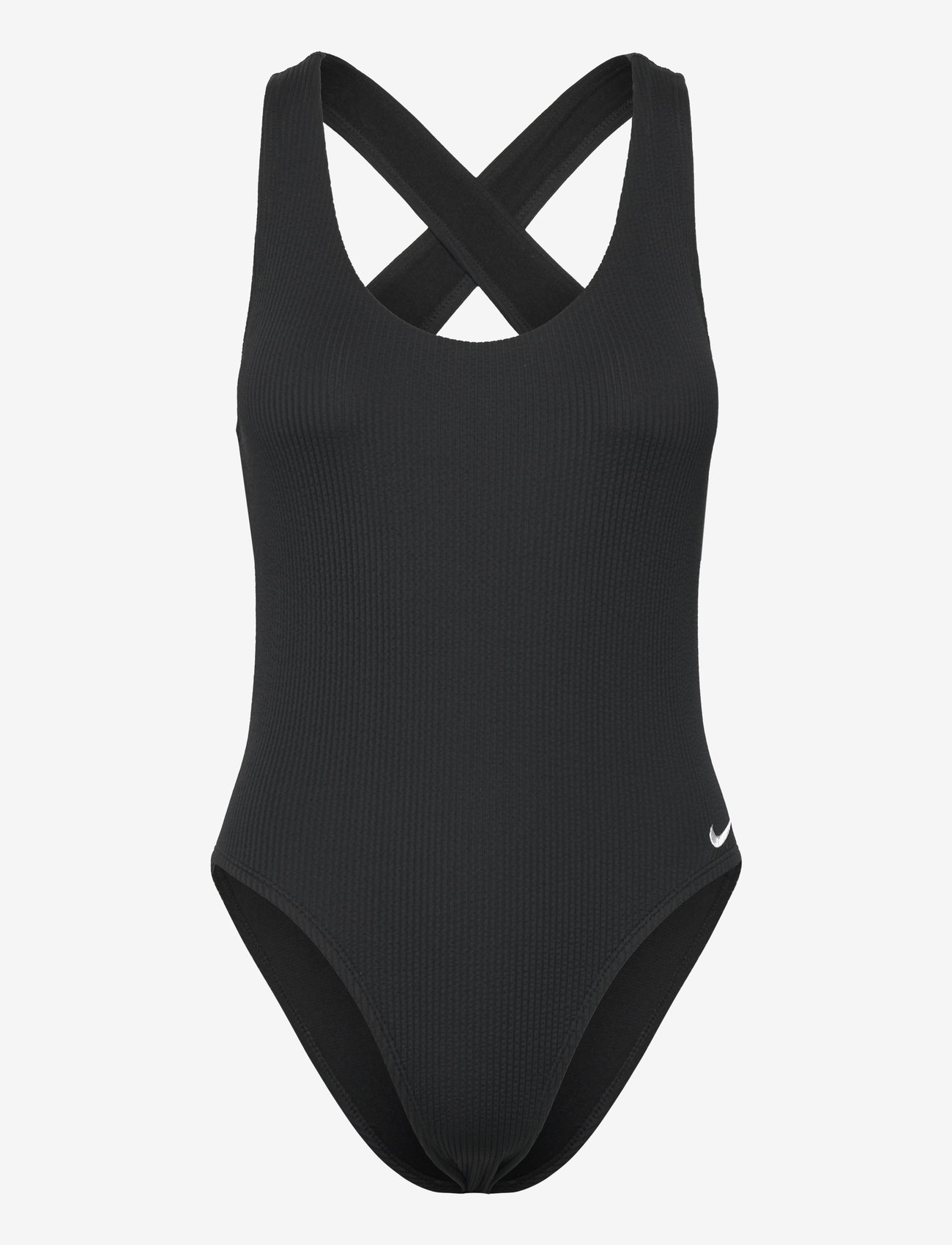 NIKE SWIM - Nike Elevated Essential Pucker Crossback One Piece - sportiga badkläder - black - 1