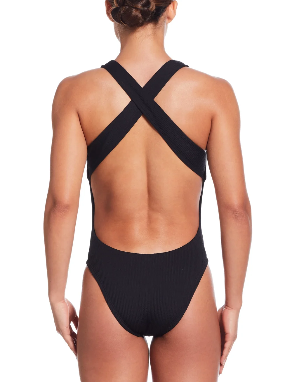 NIKE SWIM - Nike Elevated Essential Pucker Crossback One Piece - sportsbadetøj - black - 3