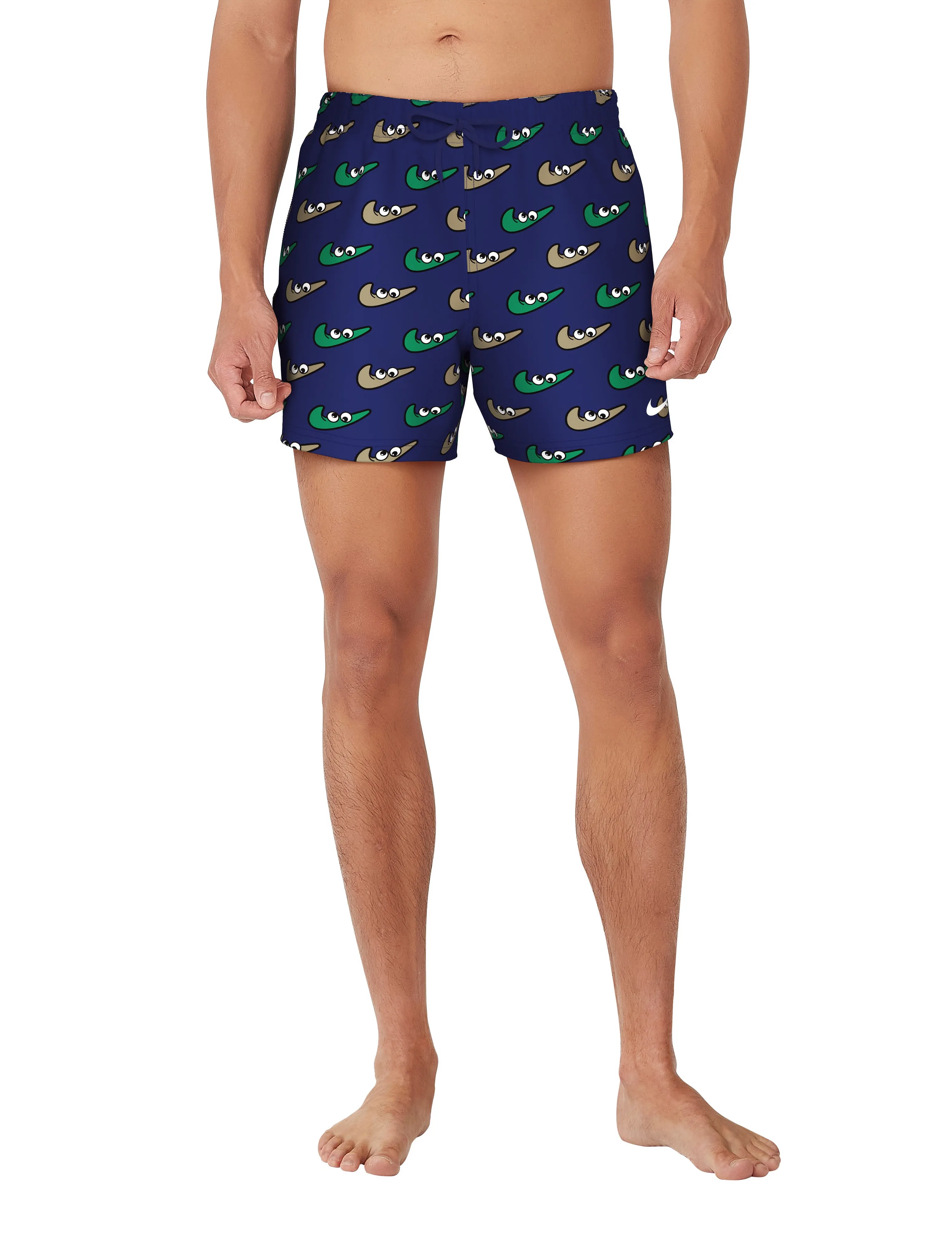 NIKE SWIM Nike Multi Print 5" Volley Short, L, Sport, Marineblau - Swimshorts, Männerswear