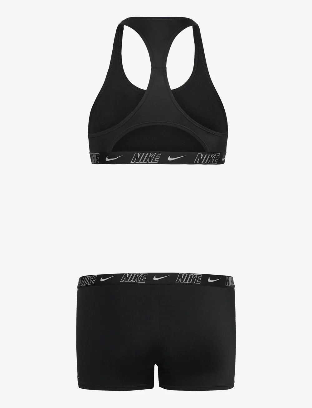 NIKE SWIM - Nike Logo Tape Racerback Short Set - bikinis - black - 1