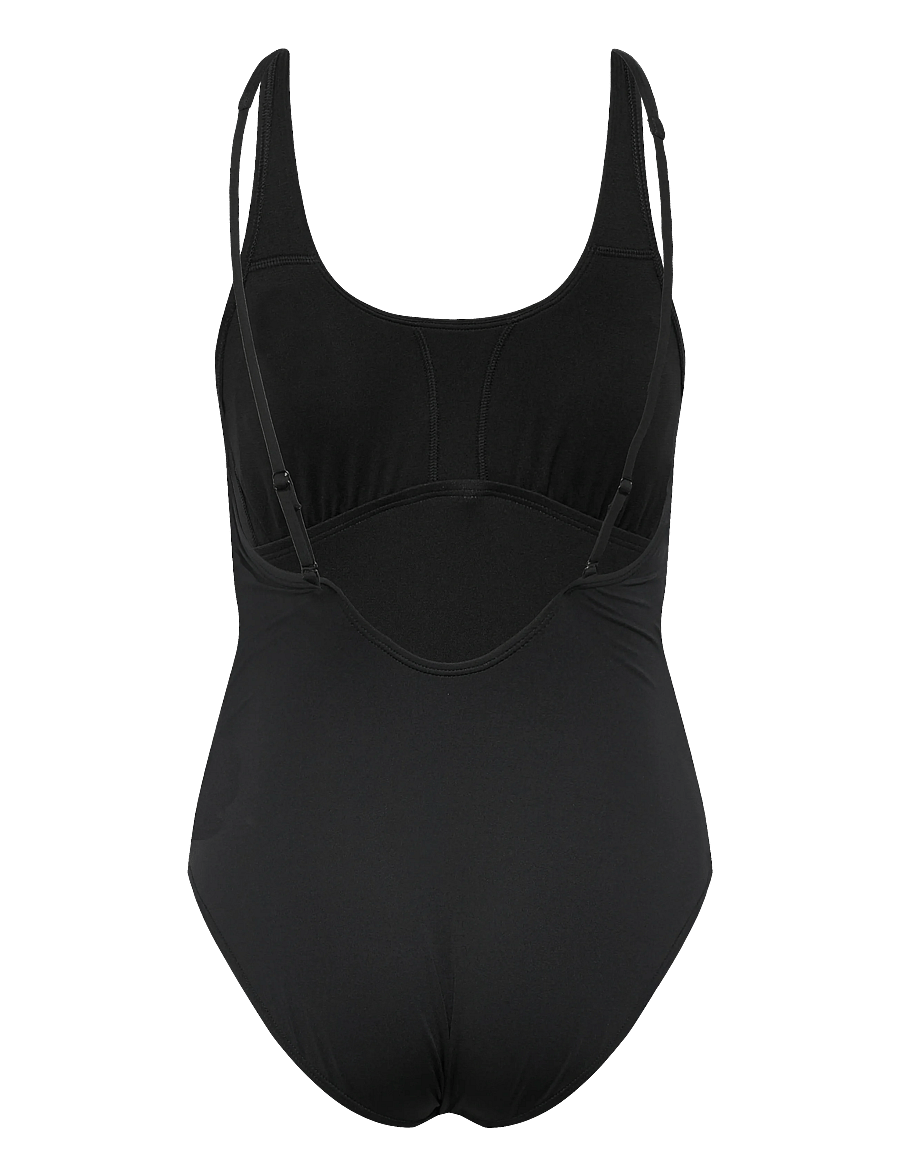 NIKE SWIM - Nike Essential Scoop Neck One Piece - spordi ujumisriided - black - 4