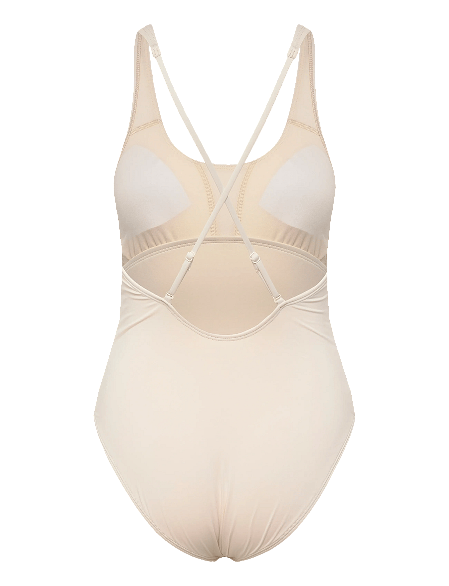 NIKE SWIM - Nike Essential Scoop Neck One Piece - spordi ujumisriided - chalk - 2