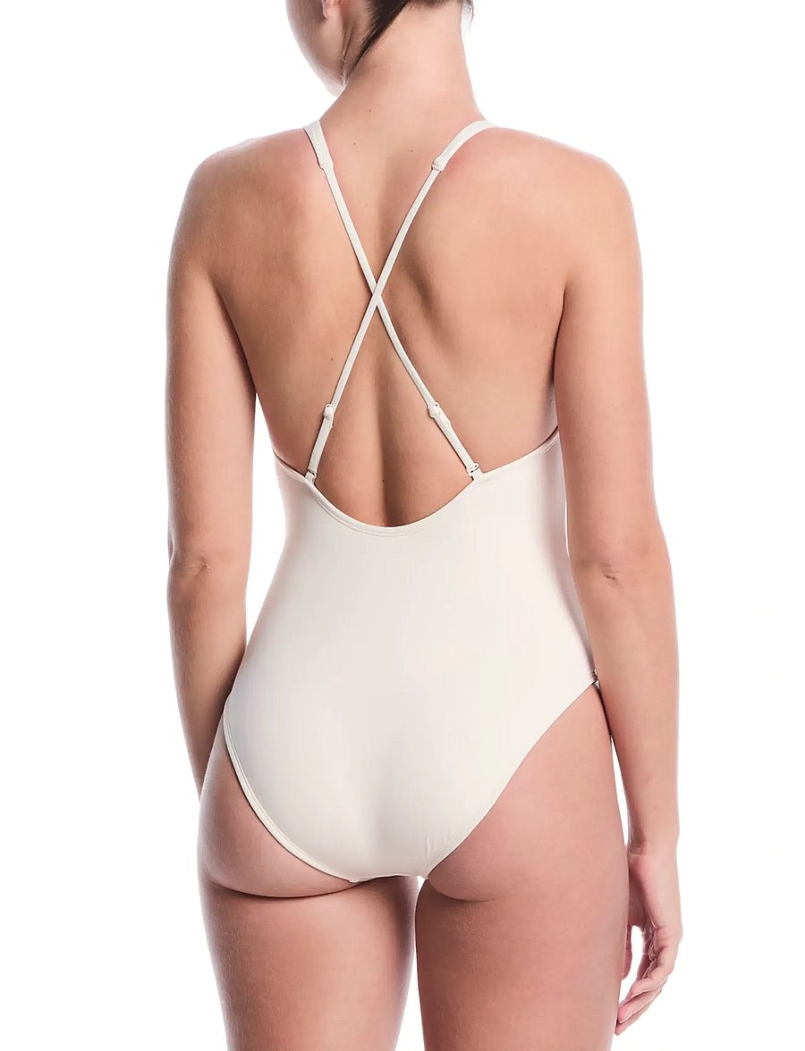 NIKE SWIM - Nike Essential Scoop Neck One Piece - spordi ujumisriided - chalk - 4
