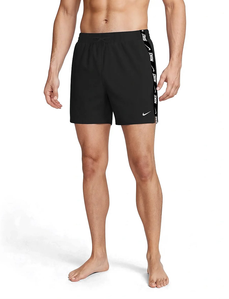 NIKE SWIM - Nike Breaker Logo Tape 5" Volley Short - badebukser - black - 5