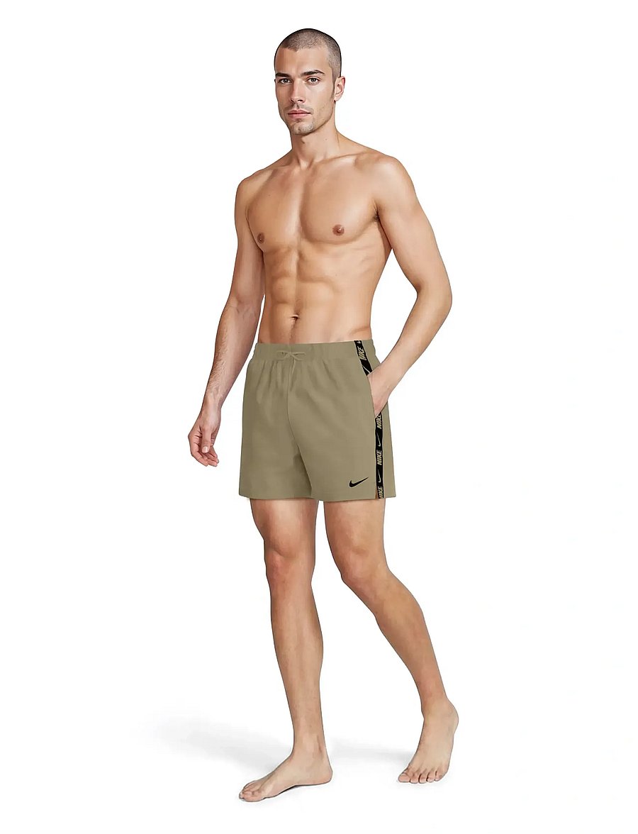 NIKE SWIM - Nike Breaker Logo Tape 5" Volley Short - swim shorts - parachute beige - 0