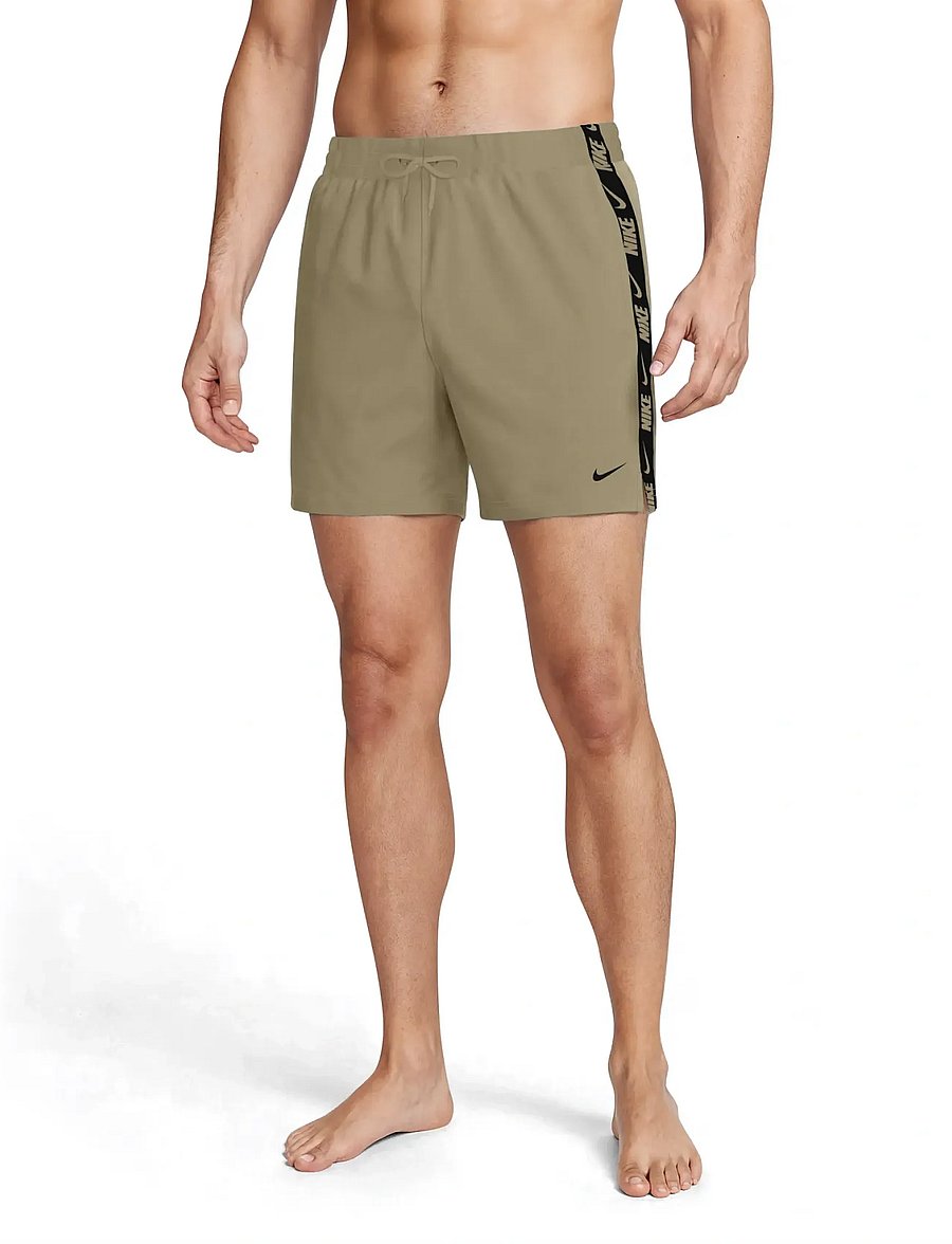 NIKE SWIM - Nike Breaker Logo Tape 5" Volley Short - swim shorts - parachute beige - 5