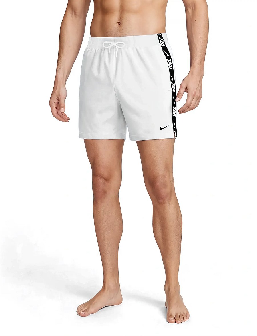 NIKE SWIM - Nike Breaker Logo Tape 5" Volley Short - lühikesed ujumispüksid - white - 5