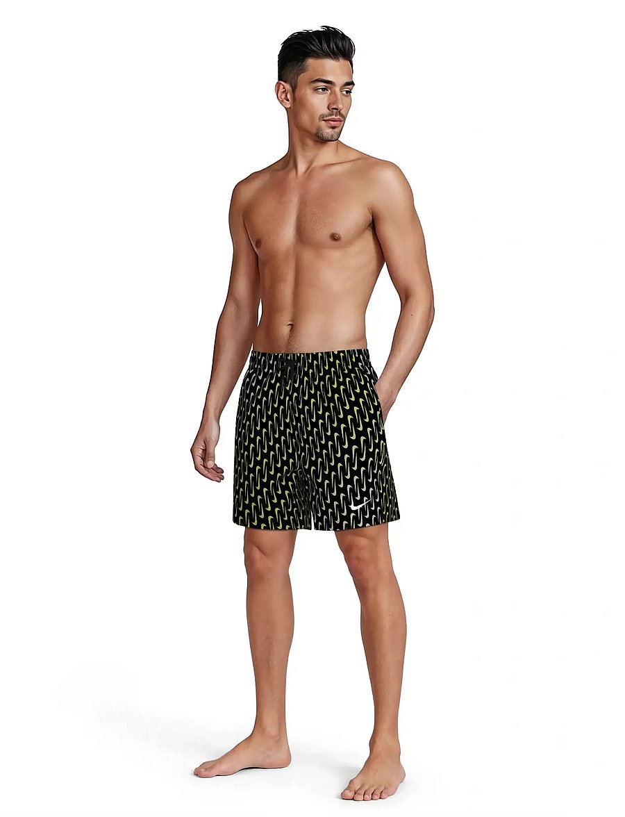 NIKE SWIM - Nike Breaker Swoosh Link 5" Volley Short - swim shorts - black - 0