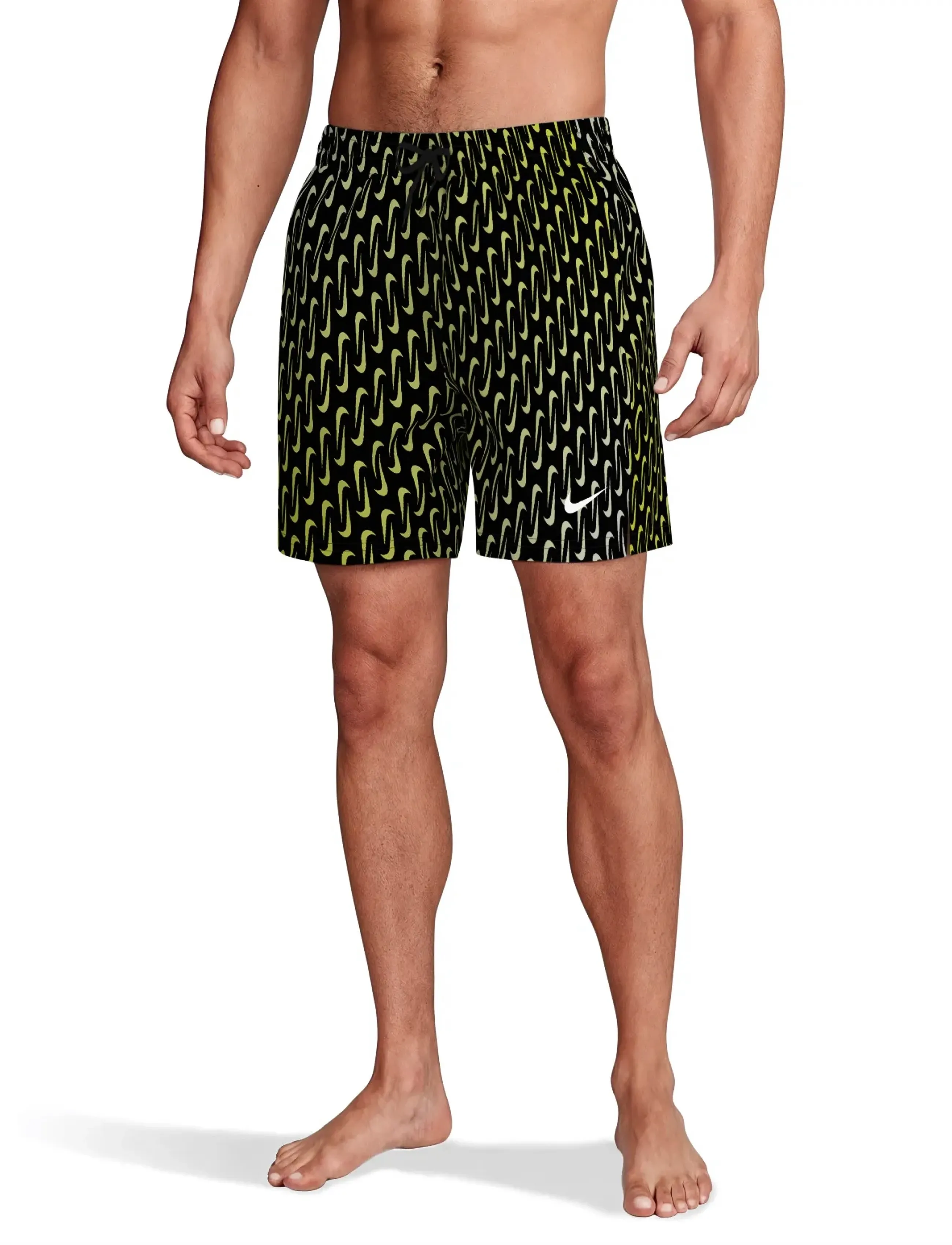 NIKE SWIM - Nike Breaker Swoosh Link 5" Volley Short - badebukser - black - 3