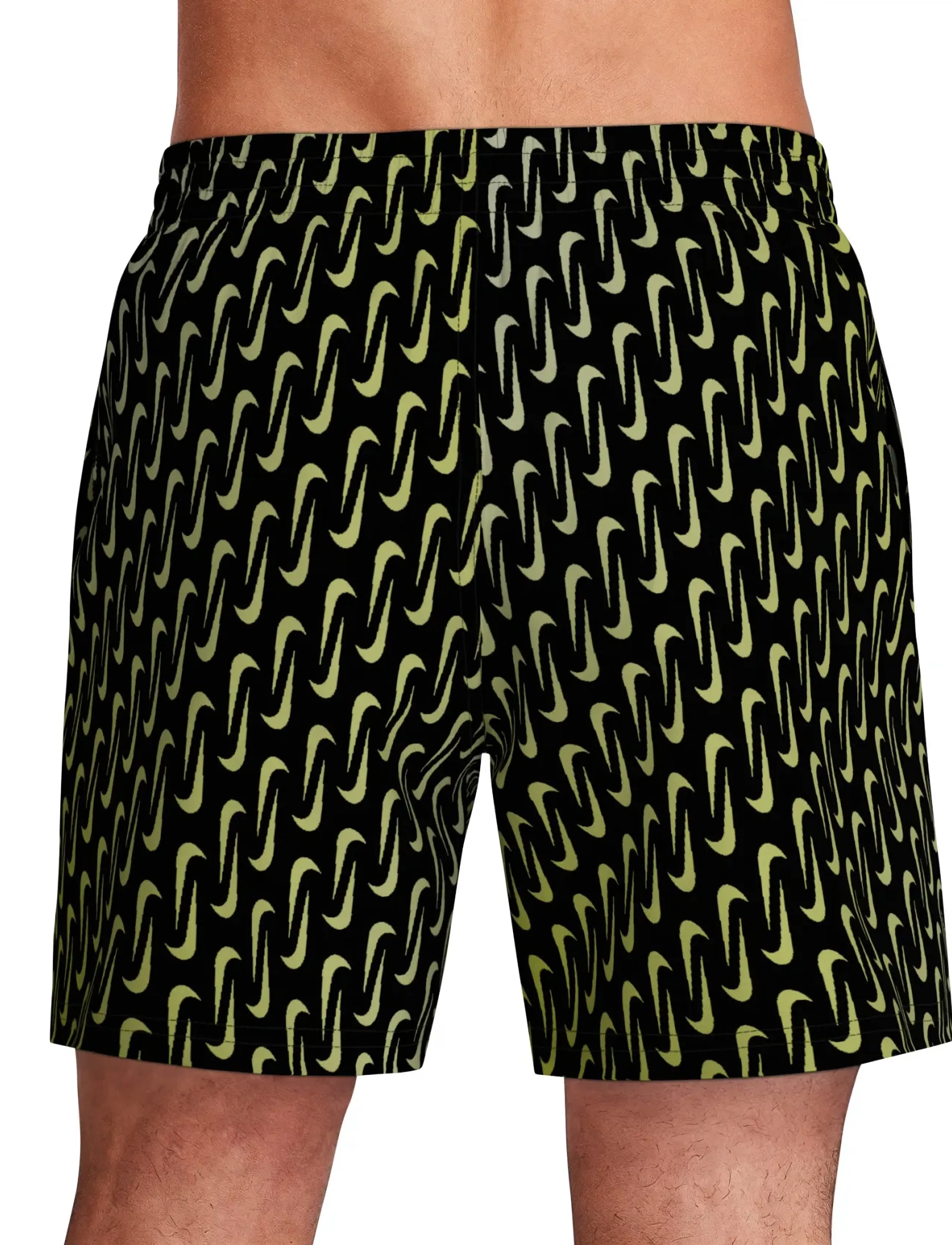 NIKE SWIM - Nike Breaker Swoosh Link 5" Volley Short - badebukser - black - 5