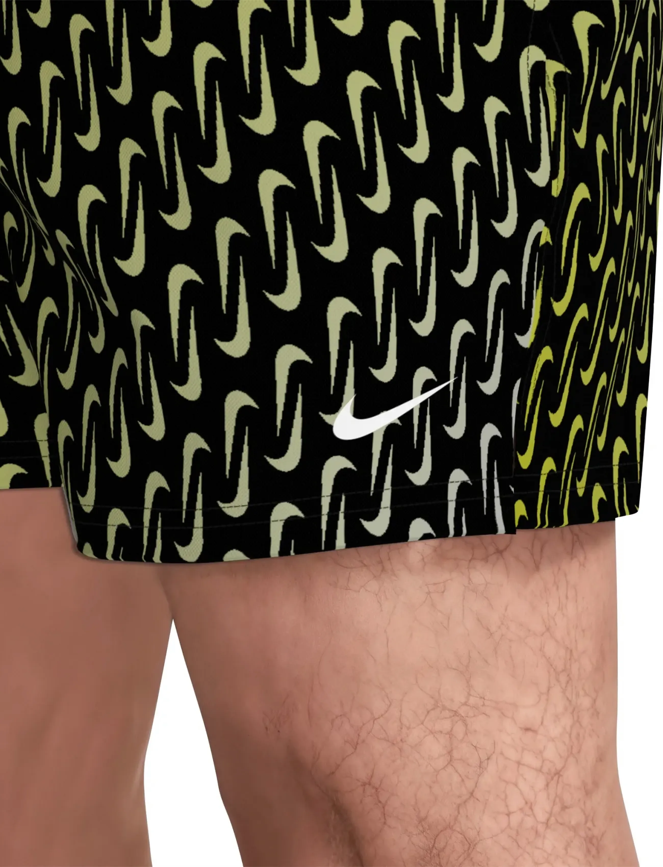 NIKE SWIM Nike Breaker Swoosh Link 5" Volley Short - Ujumisriided - BLACK / green