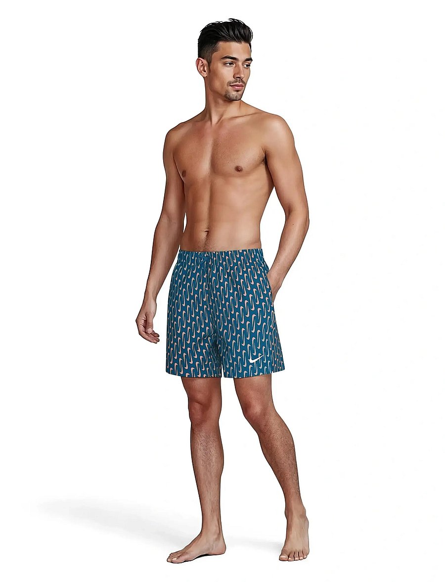 NIKE SWIM - Nike Breaker Swoosh Link 5" Volley Short - lühikesed ujumispüksid - green abyss - 0