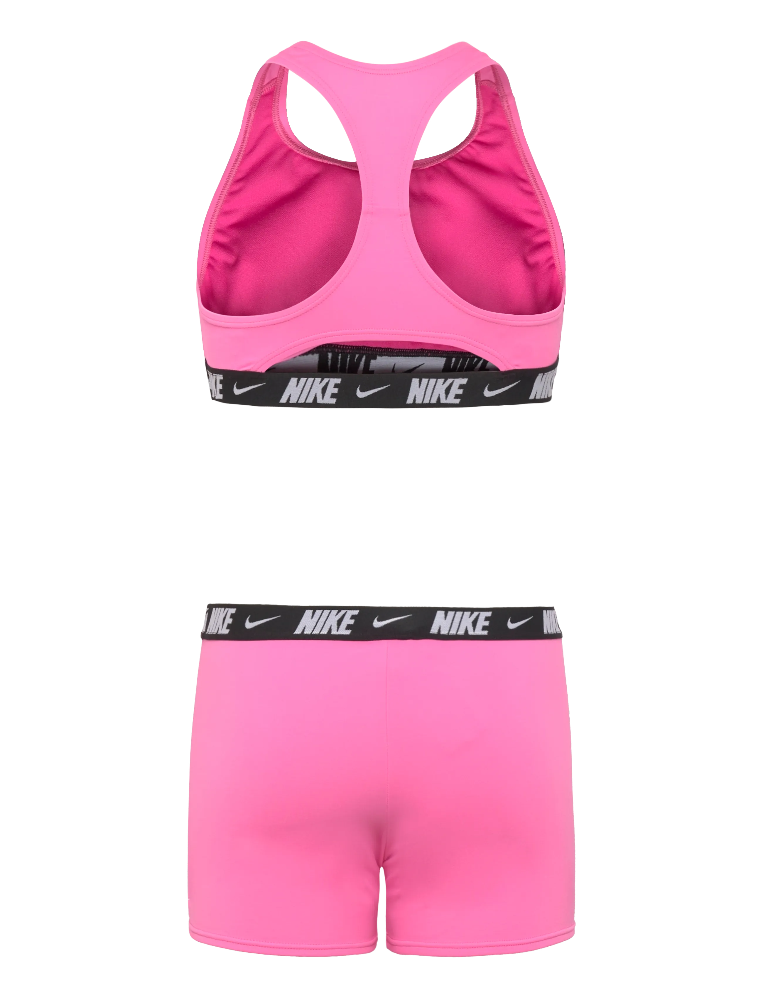 NIKE SWIM - Nike Logo Tape Racerback Bikini & Short Set - bikinier - pink glow - 1