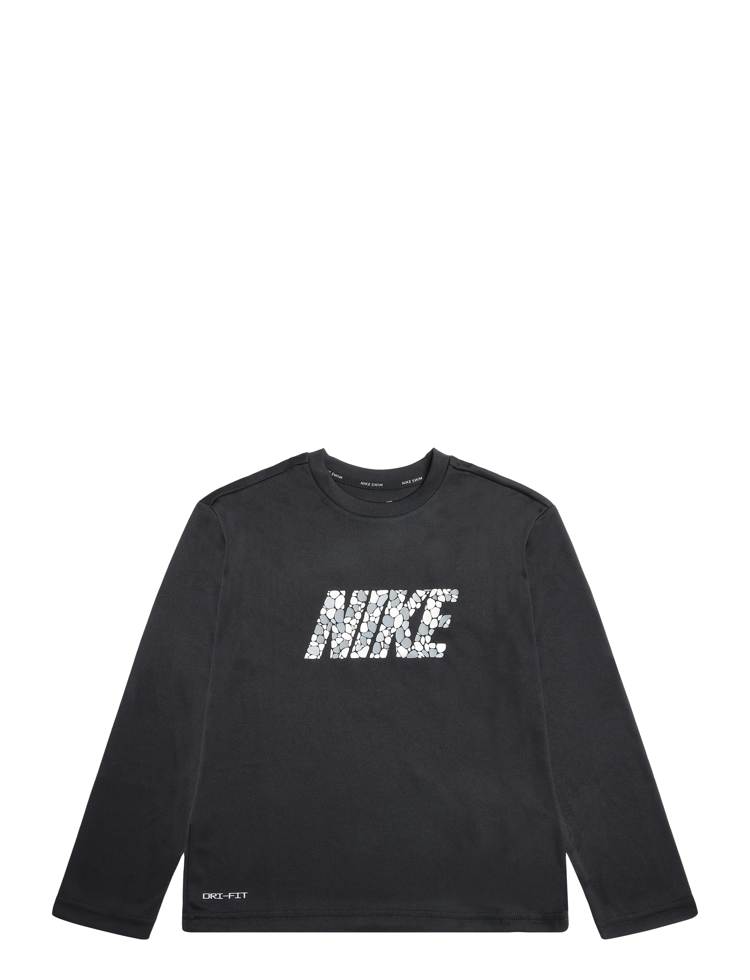 NIKE SWIM Nike Pebble Graphic LS Hydroguard - Badtoppar - BLACK / black