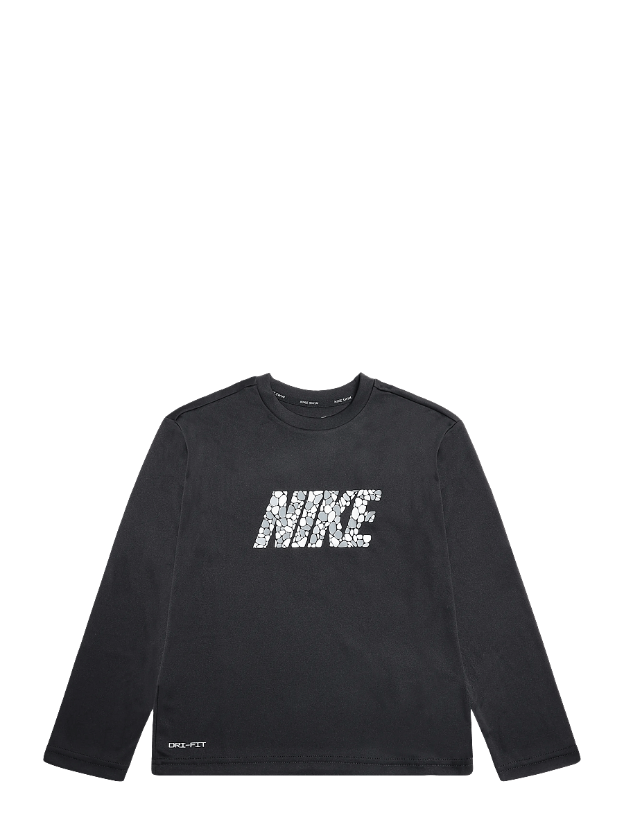 NIKE SWIM - Nike Pebble Graphic LS Hydroguard - badtoppar - black - 0